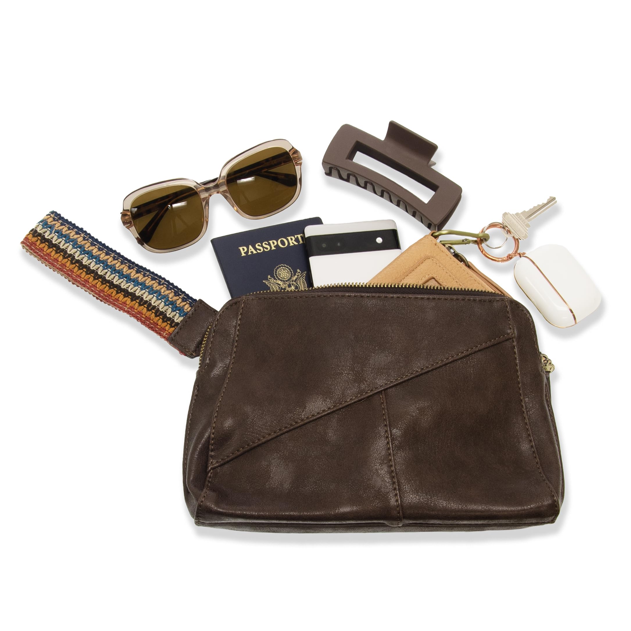 Joy Susan Woven Strap Crossbody Bag - Gigi Wristlet Purse for Women | Fashionable Shoulder Bag with Adjustable Strap | Perfect for Daily Use, Shopping & Travel