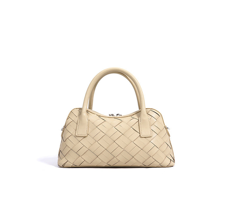 Stylish Woven Convertible Leather Handbag for Women - Crossbody, Shoulder & Tote Bag - Perfect for Work, Travel & Everyday Use
