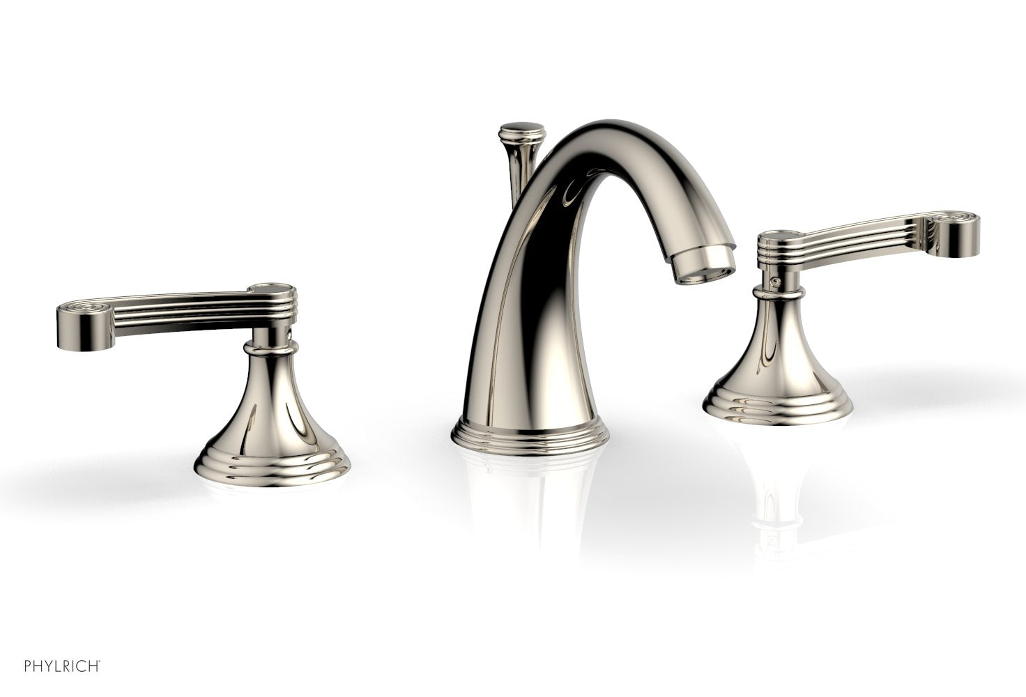 3-Hole Widespread Bathroom Faucet - D206 Brushed Nickel Finish for Sink Vanity, Perfect for Modern Home & Hotel Renovation