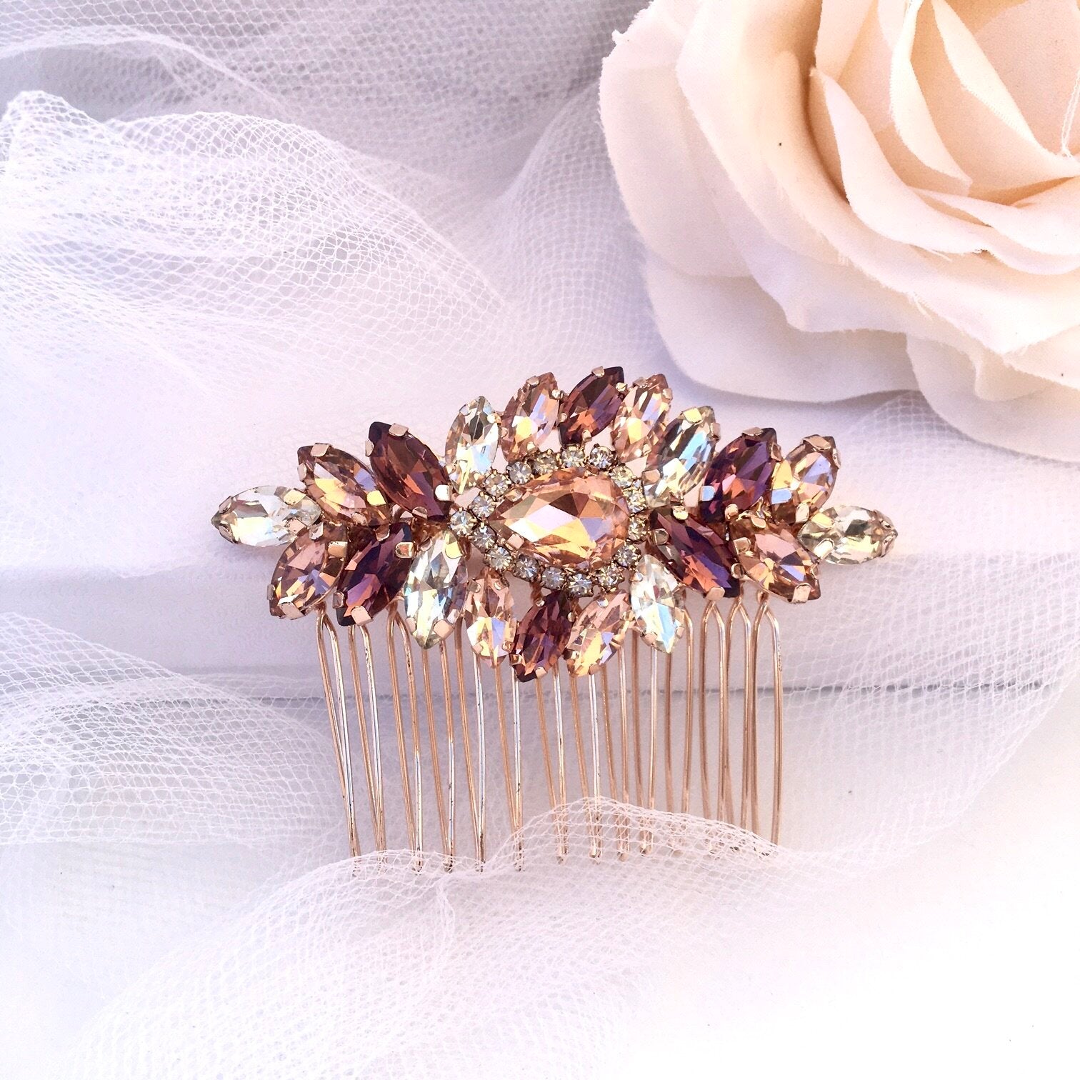 Iliana Rose Gold Bridal Jewelry Set - 3 Piece Wedding Jewelry Collection for Bride, Bridesmaids & Engagement | Perfect for Weddings, Anniversaries & Special Occasions