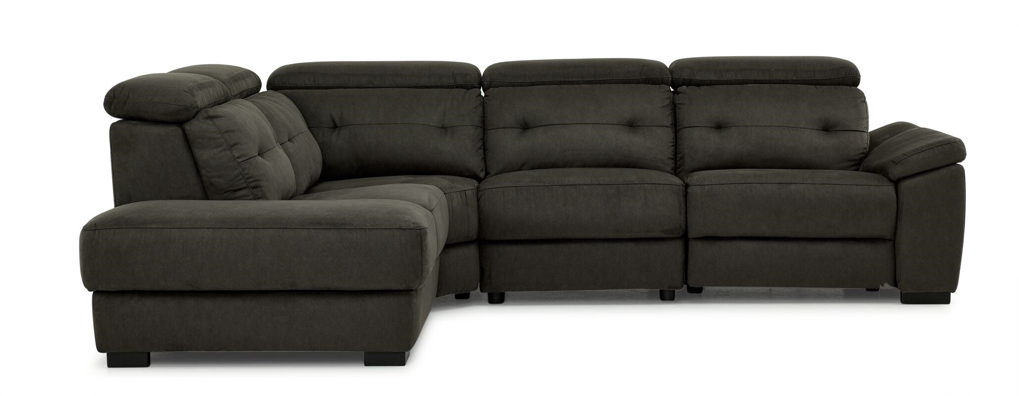 Colorado 4-Piece Power Reclining Sectional Sofa with Left-Facing Chaise in Graphite Fabric - Perfect for Living Room, Home Theater & Family Gatherings