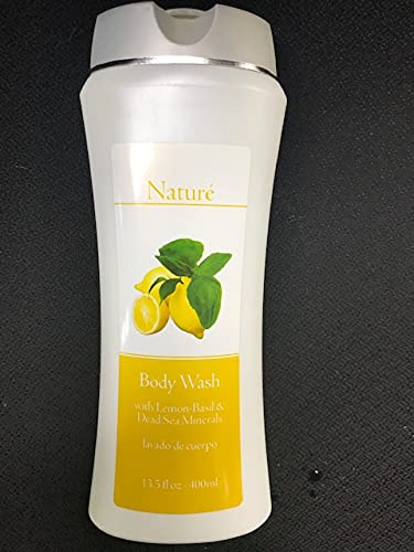 Natural Body Wash with Lemon Basil & Dead Sea Minerals - Hydrating & Refreshing for Dry & Sensitive Skin - Perfect for Daily Shower & Spa Relaxation
