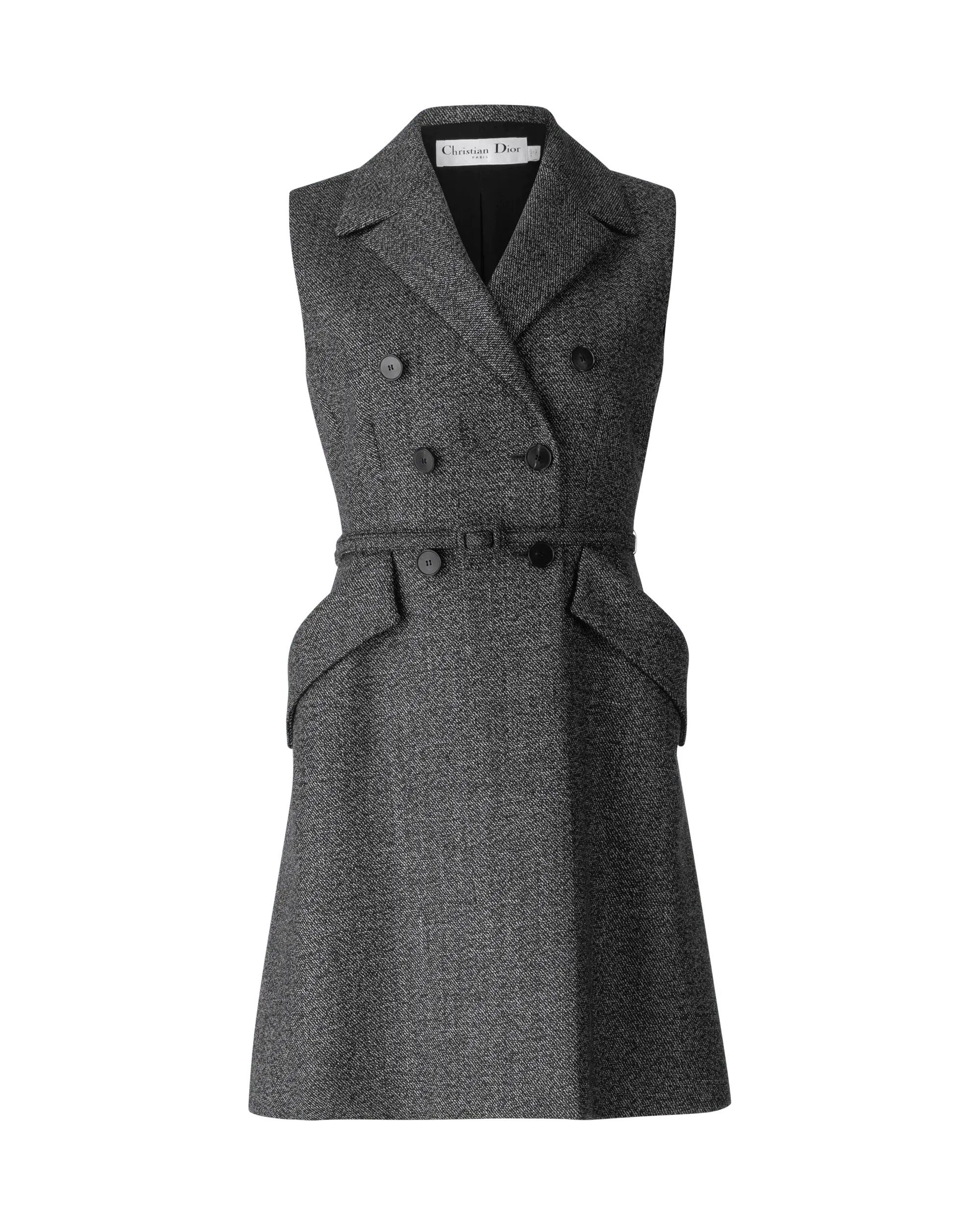 Double Breasted Belted Vest Dress for Women - Elegant Office & Casual Wear - Perfect for Work, Parties & Everyday Outfits