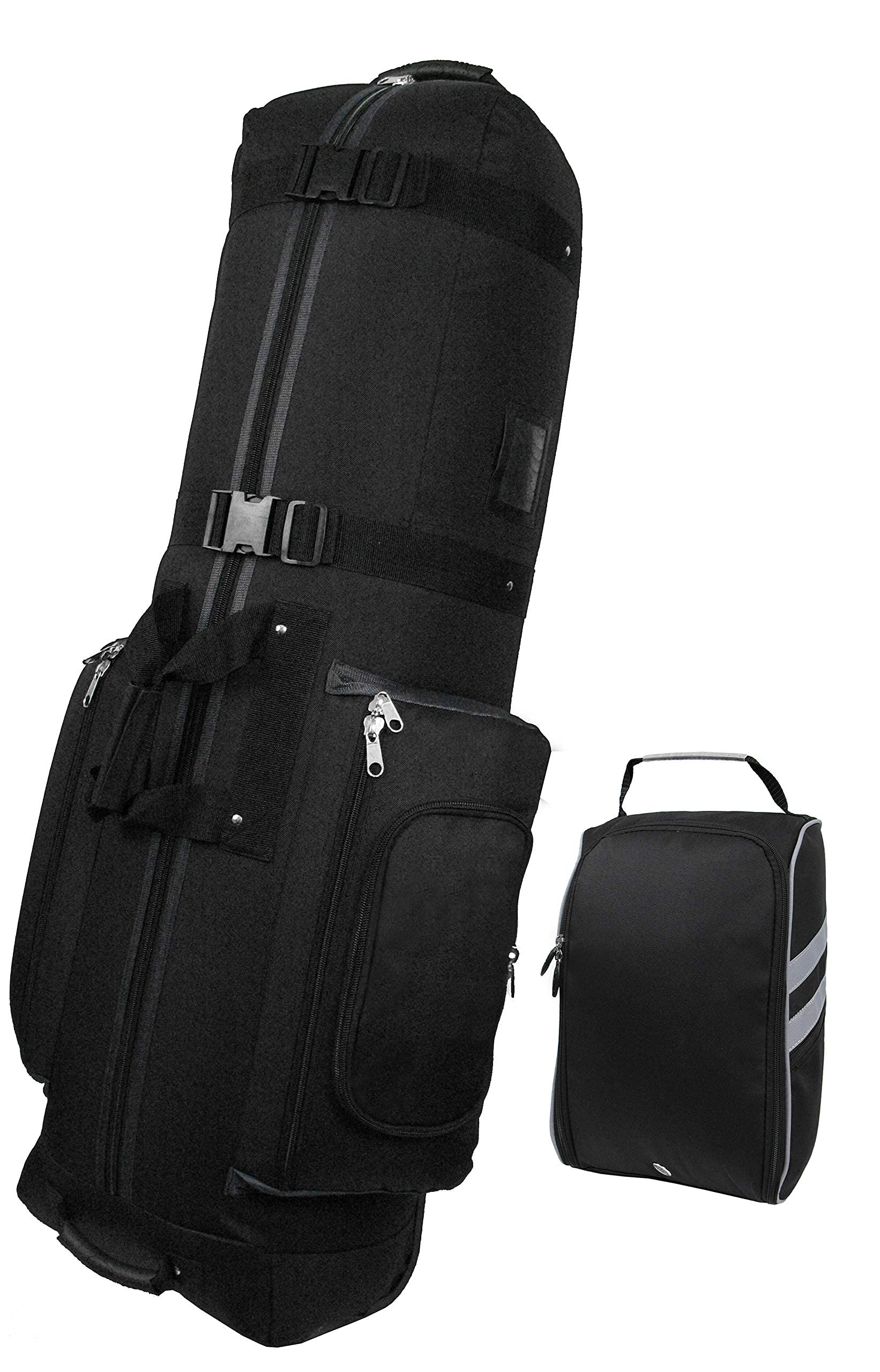 CaddyDaddy Constrictor 2 Golf Travel Cover & Shoe Bag - Waterproof Golf Club Protector for Air Travel & Storage - Perfect for Golfers on the Go