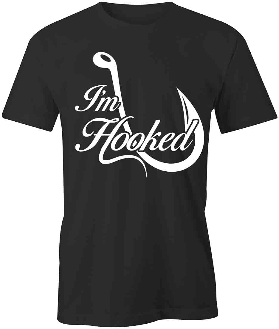 I'm Hooked Graphic T-Shirt | Funny Printed Tee for Men & Women | Casual Wear, Fishing Enthusiasts, Outdoor Activities