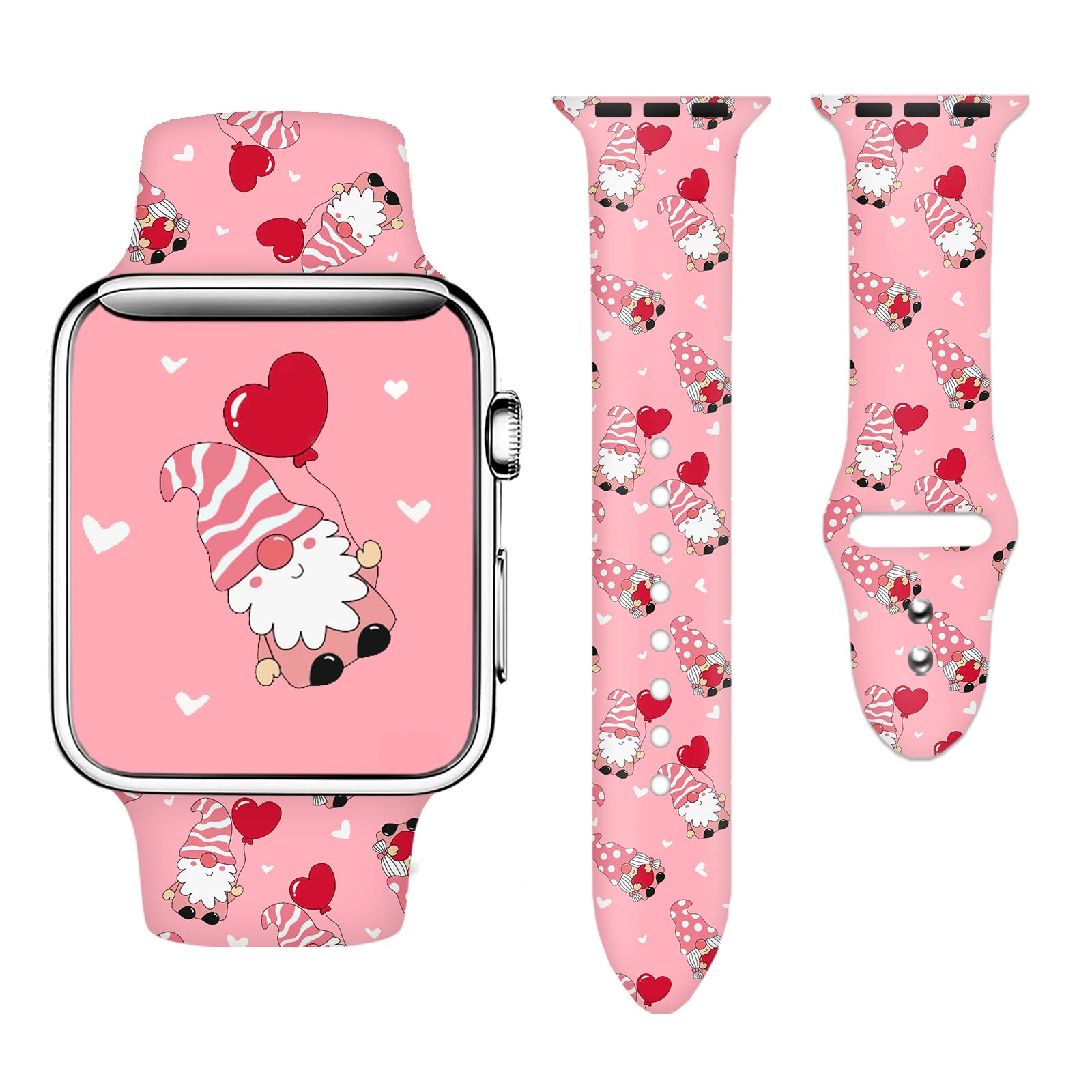 Premium Soft Silicone Watch Band Compatible with Apple Watch 38mm 40mm 41mm 42mm 43mm 44mm 45mm - Adjustable Replacement Strap for iWatch Series 8/7/6/5/4/3/2/1 - Perfect Gift for Women & Men - Ideal for Workouts, Running, Swimming & Everyday Wear