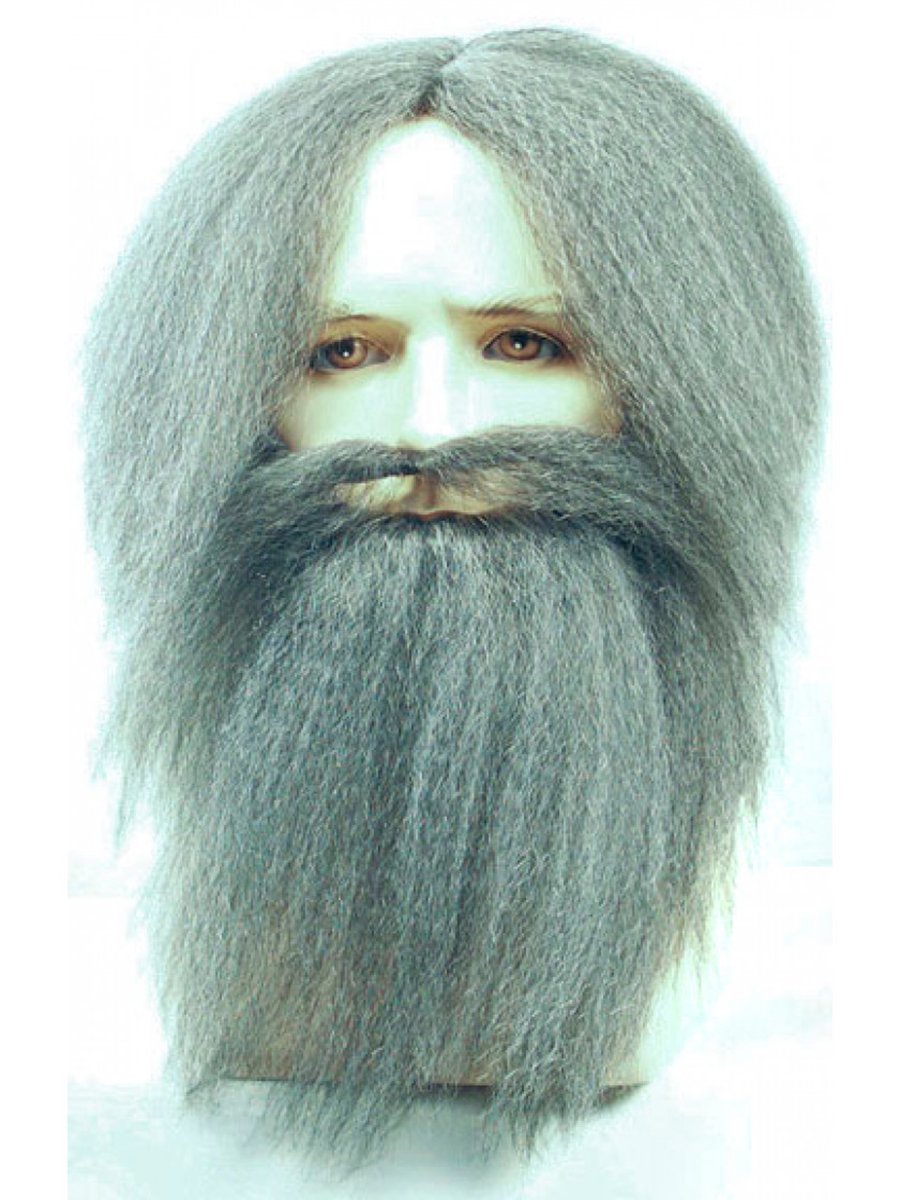 Realistic Chinese Man Wig and Beard Set for Cosplay, Halloween Costume, and Theater Performances