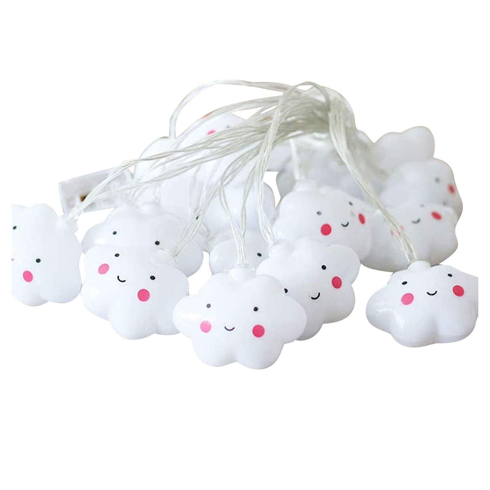 Boddenly 20 LED Fairy Lights with Cartoon Beads - Outdoor String Lights for Window, Moon Party, Wedding & Home Decor (Multicolor, One Size) - Perfect for Bedroom, Garden, Patio and Special Events