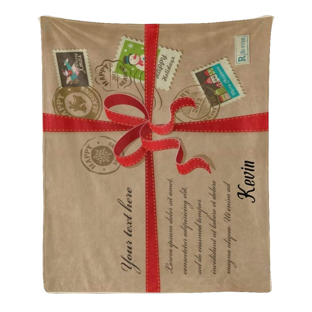 **Personalized Fleece Throw Blanket with Custom Name - Soft Christmas Gift Blanket 50x60 Inches - Cozy Holiday Decor for Couples, Family & Friends**    *(Perfect for Christmas Gifts, Home Decor, Couch Snuggling & Personalized Keepsakes)*
