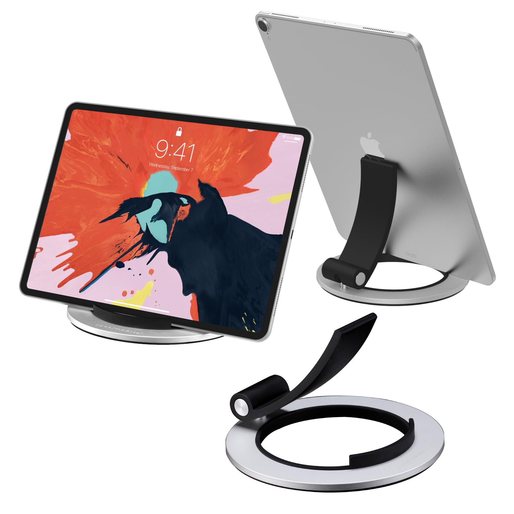 Just Mobile Encore iPad Stand - Foldable & Portable Aluminum Tablet Holder for iPad 10.2