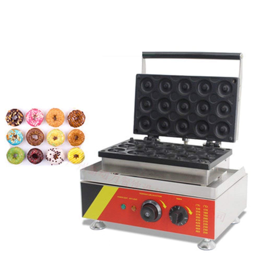 15pcs 110V Commercial Electric Donut Maker Machine - Automatic Doughnut Baker for Bakery, Cafe & Home Use - Perfect for Breakfast, Snacks & Party Treats