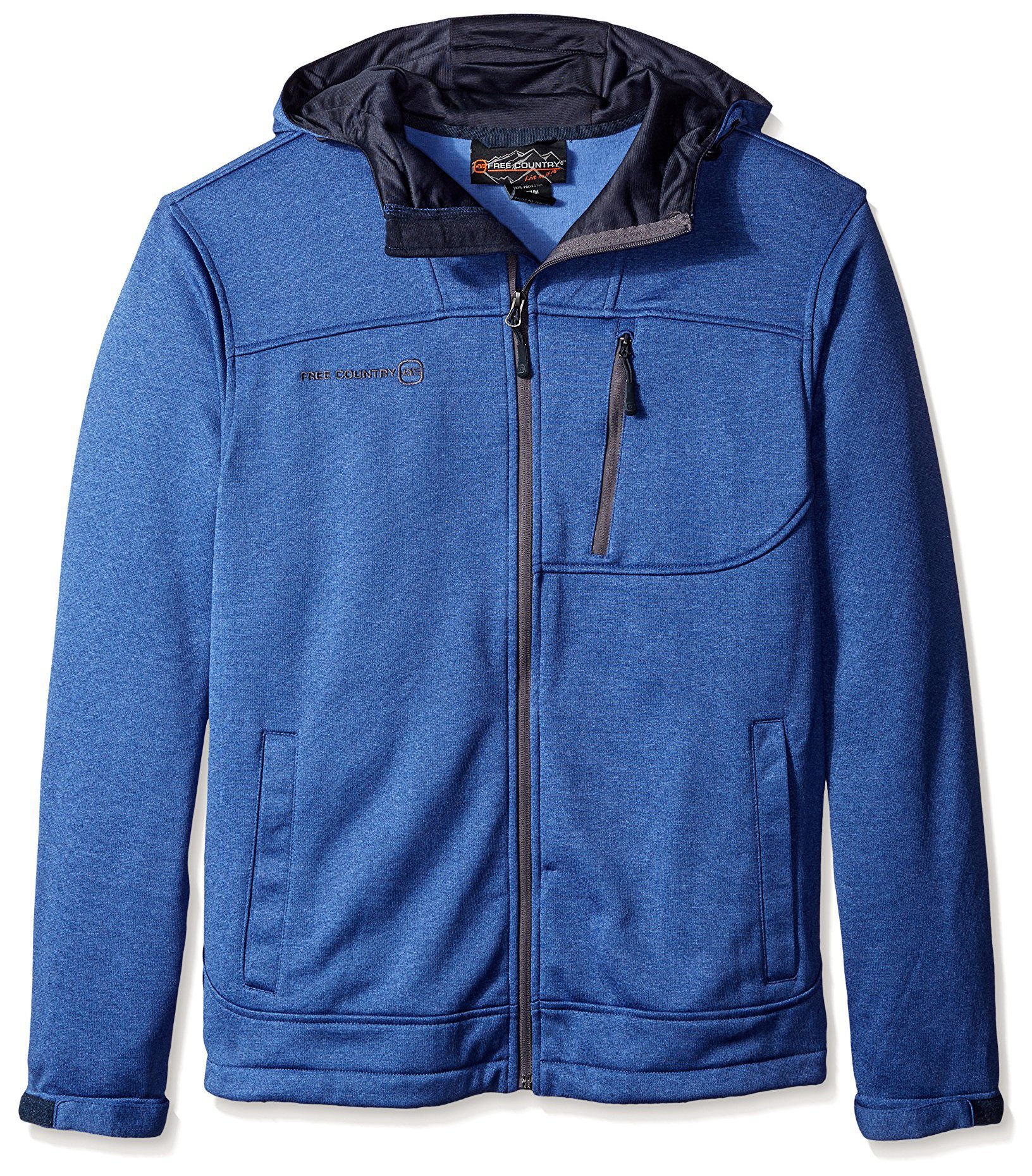 Free Country Men's Marled Fleece Jacket - Warm Soft Lightweight Outdoor Pullover for Hiking, Camping & Casual Wear