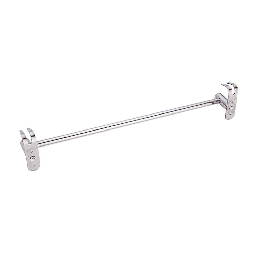 Stainless Steel Wall Mounted Towel Rack - 80cm Single Towel Bar for Bathroom & Kitchen - Rustproof Bath Towel Holder with Heavy Duty Installation - Perfect for Spa, Gym, and Home Decor