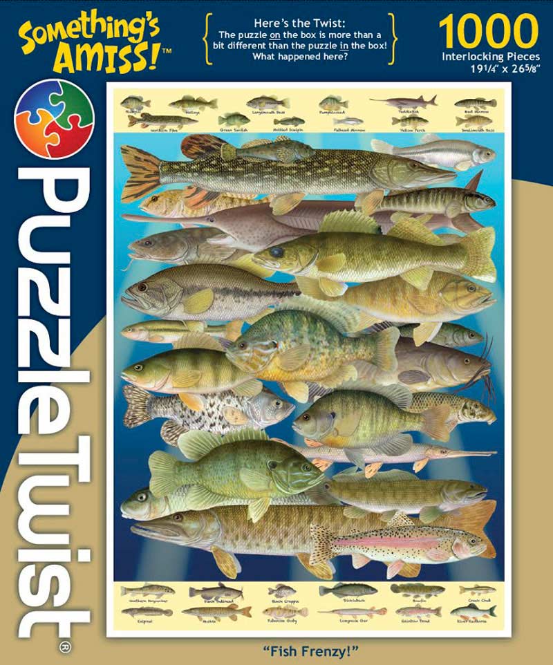 Fish Frenzy 1000 Piece Jigsaw Puzzle - Ocean Life Educational Puzzle for Adults & Kids - Perfect for Family Game Night & Classroom Activities