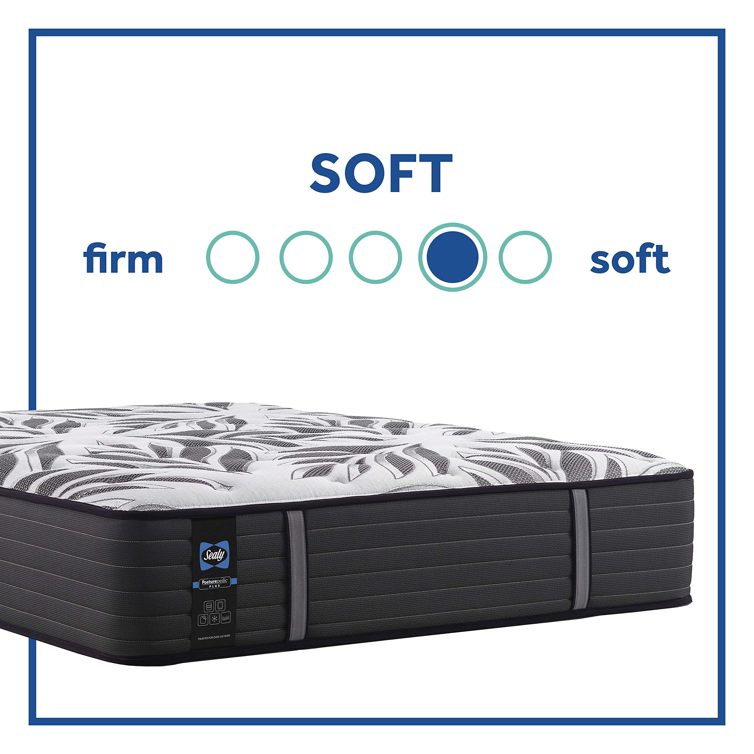 Sealy Posturepedic Plus 14-Inch Plush Soft Mattress with Tight Top & 9-Inch Foundation - Twin XL Size, Surface-Guard Protection | Perfect for Guest Rooms, Dorms & Comfortable Sleep