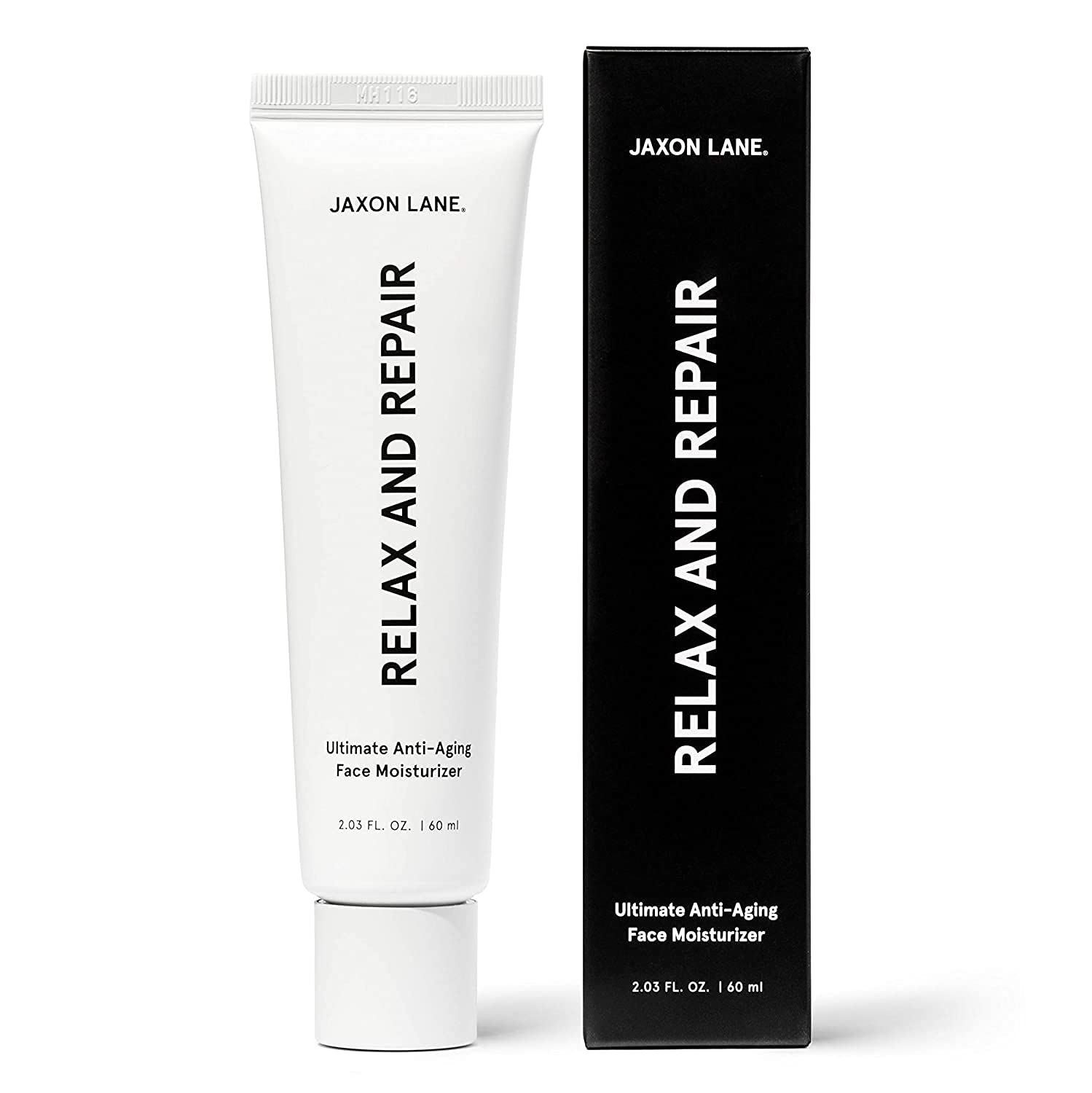 RELAX AND REPAIR Anti-Aging Face Moisturizer for Men | Wrinkle Reduction Night Cream & Eye Treatment with Niacinamide, Hyaluronic Acid, Vitamin E & Ceramides | Hydrating Skincare Set by Jaxon Lane (4 Tubes) | Perfect for Daily Routine & Travel Skincare
