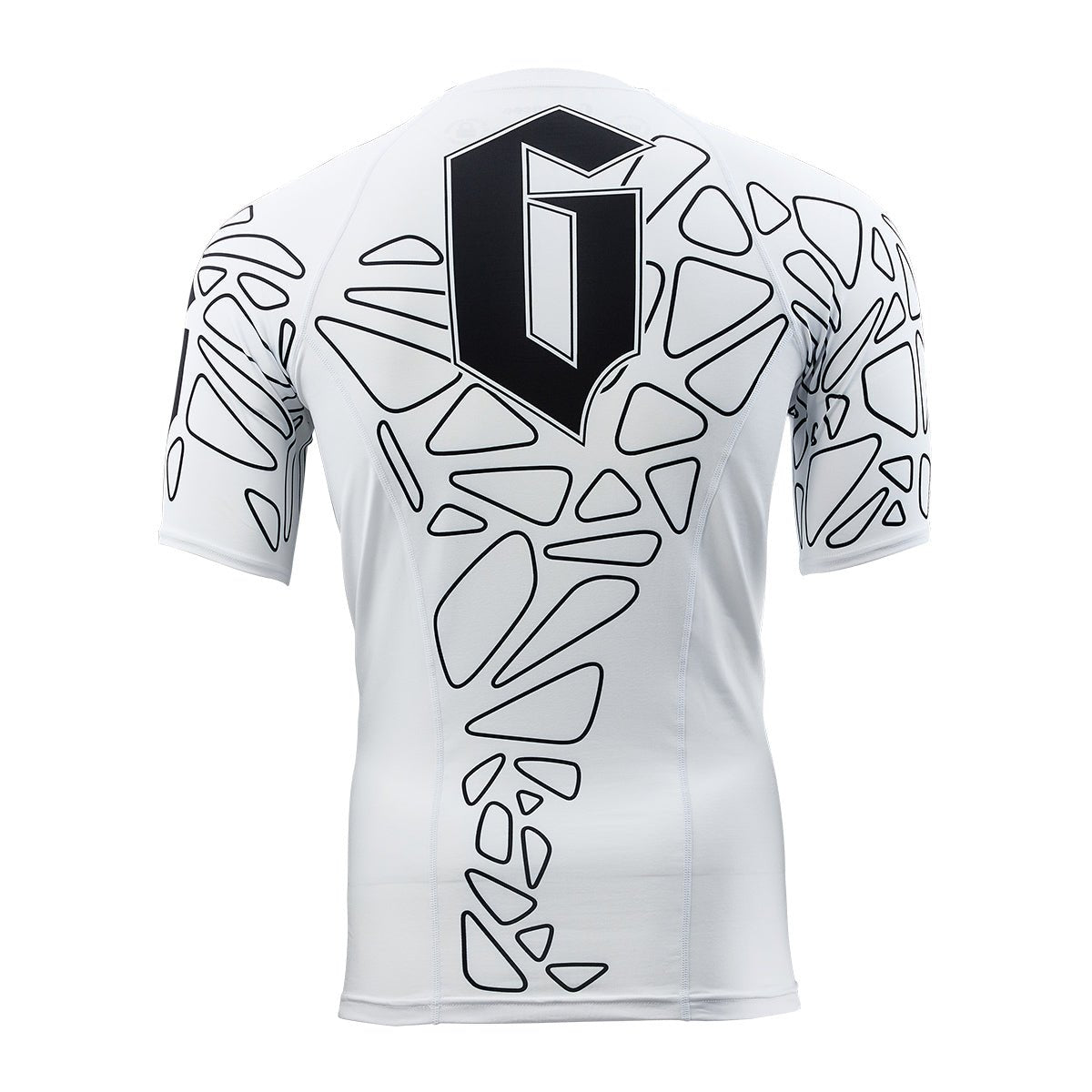 Gameness Men's Short Sleeve Pro Ranked Rash Guard - BJJ MMA Training Shirt for Grappling, Jiu-Jitsu & Combat Sports - Moisture Wicking & UV Protection