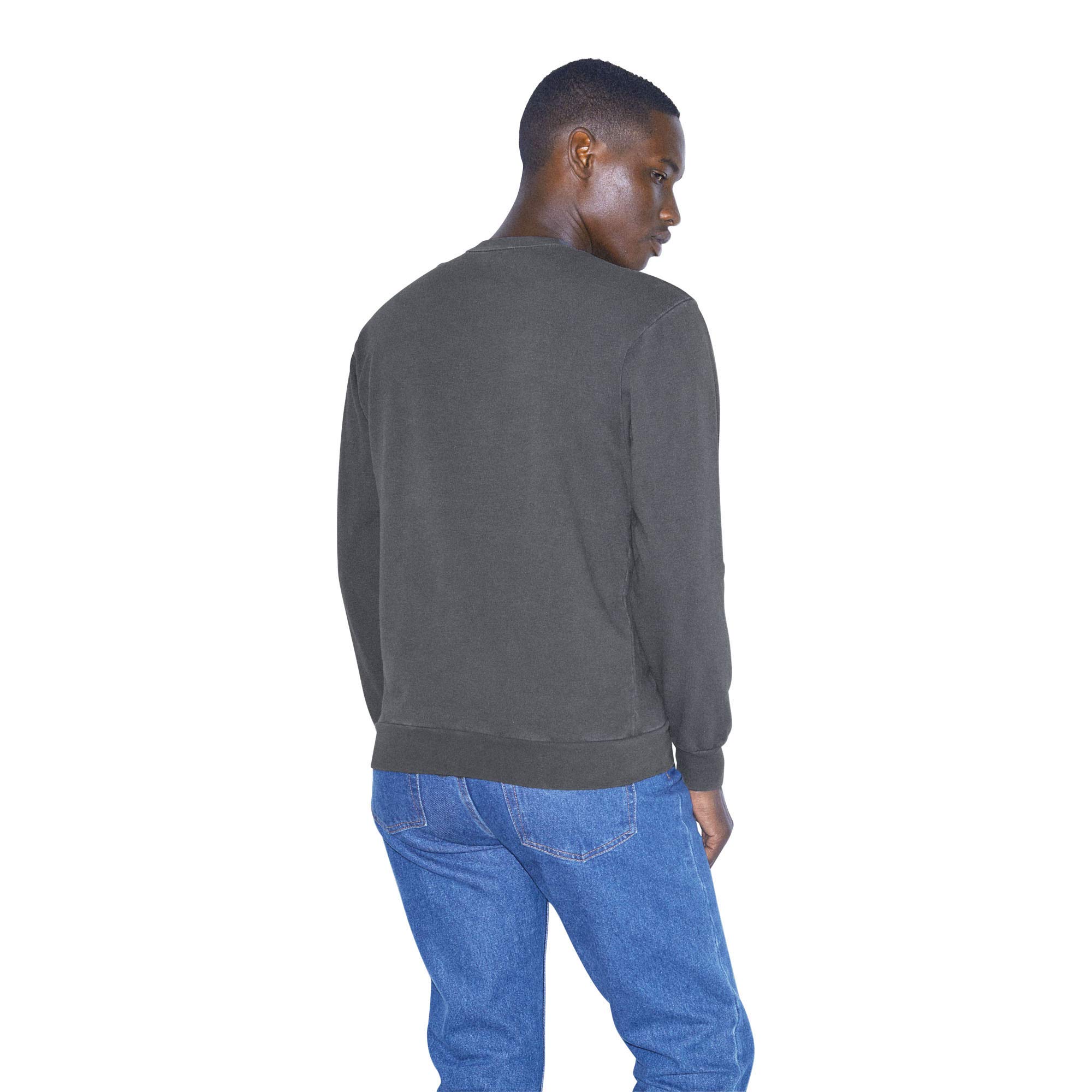 American Apparel Men's French Terry Long Sleeve Crewneck Sweatshirt | Soft Cotton Pullover Hoodie Alternative | Perfect for Casual Wear, Gym & Lounge