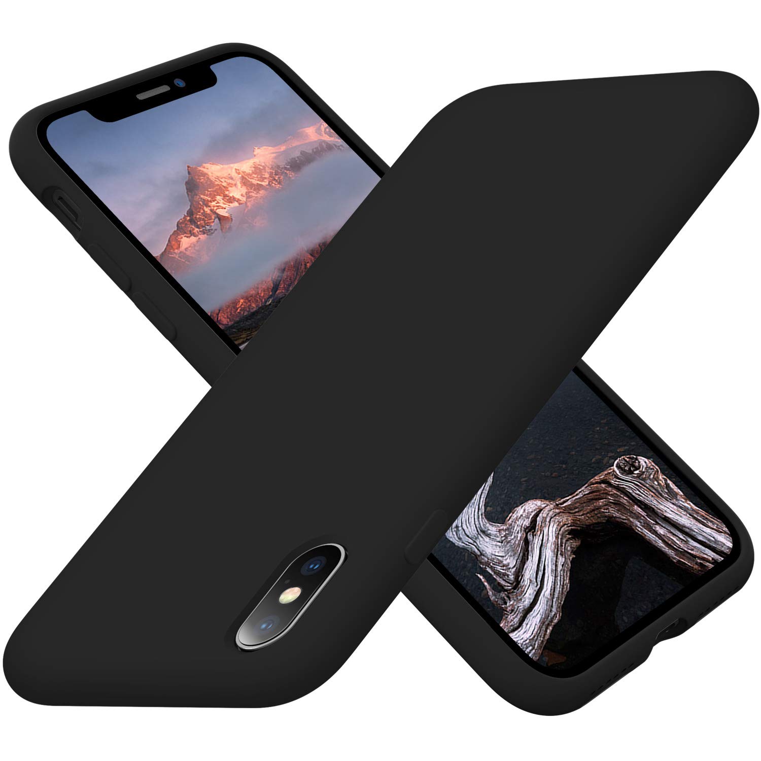 Premium Slim Shockproof Silicone Case for iPhone X & iPhone Xs - 5.8 Inch Soft Anti-Scratch Microfiber Lining - Ultra Thin Protective Phone Cover (Black) | Perfect for Daily Use, Travel & Outdoor Activities