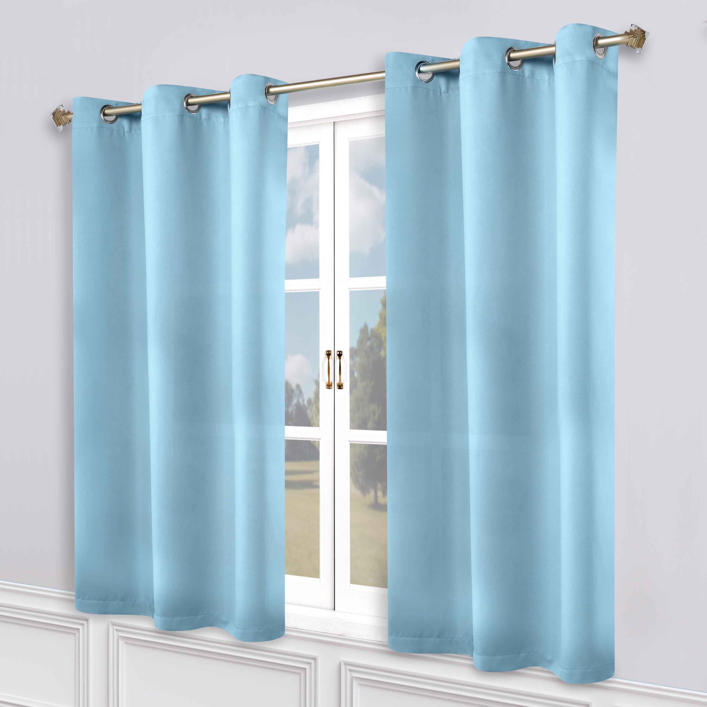 Machine Washable Blackout Curtains Set of 2 - Solid Color Room Darkening Window Drapes for Bedroom & Living Room - Noise Reducing & Thermal Insulated for Better Sleep