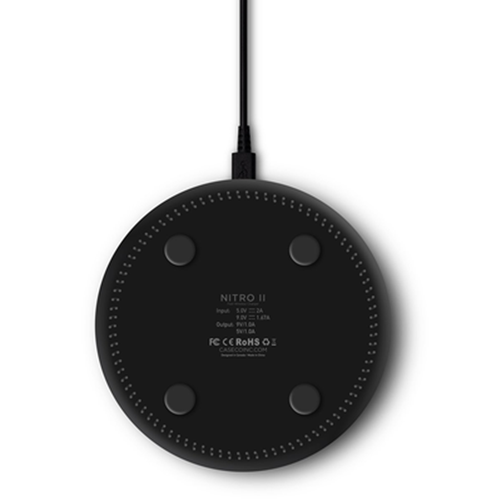 Nitro II: 15W Fast Wireless Charger Pad for iPhone, Samsung & Qi-Enabled Phones - Perfect for Home, Office & Travel