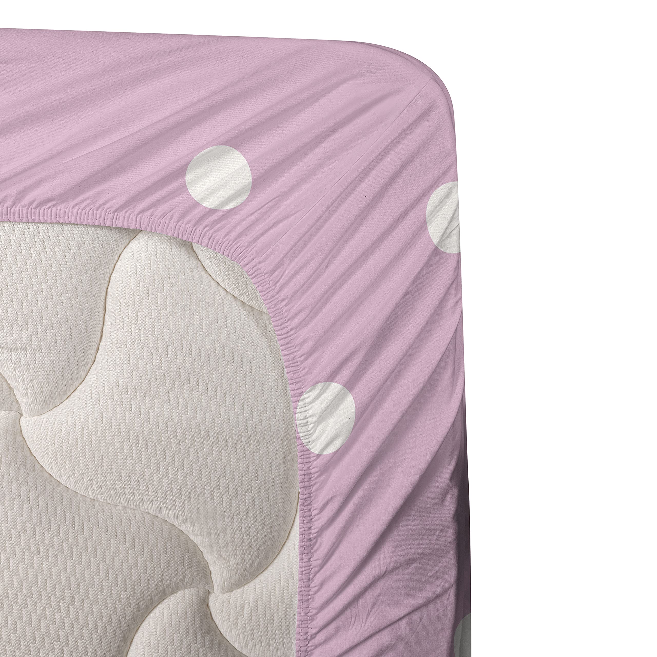 Ambesonne 4-Piece Owl Print Sheet Set - Full Size, Pale Yellow & Apple Green, Fitted & Flat Sheets with Pillowcases - Romantic Owl Couple on Branch with Polka Dots & Hearts Design - Perfect for Cozy Bedrooms, Guest Rooms & Owl-Themed Decor