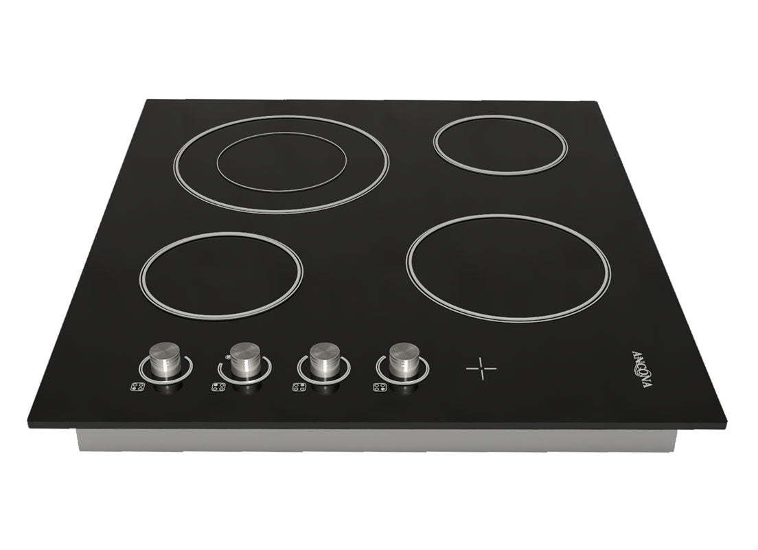 24 Inch European Radiant Ceramic Cooktop - Built-in Glass Stovetop for Modern Kitchens | Perfect for Baking, Boiling & Simmering | Easy-to-Clean Smooth Surface