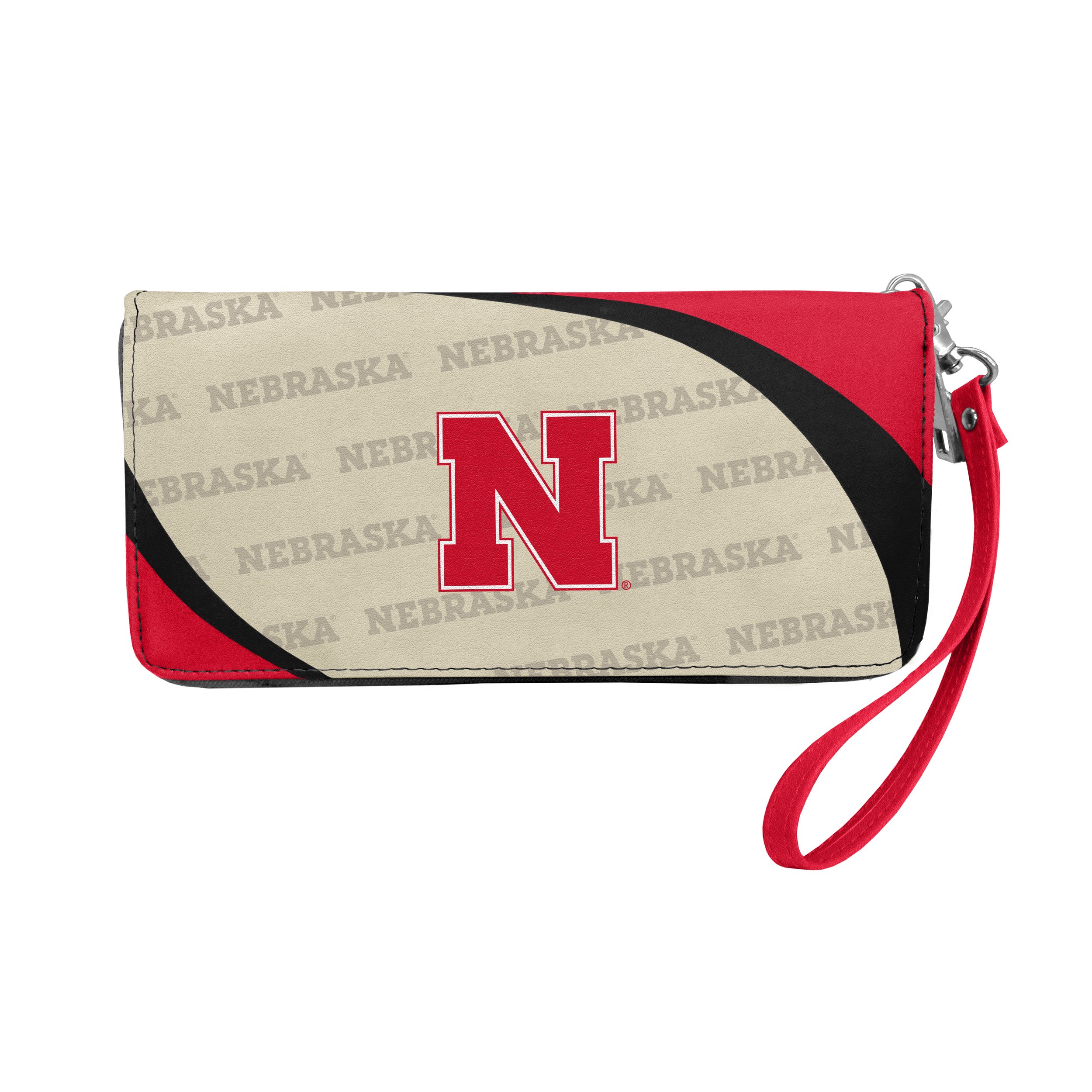 Littlearth Women's NCAA Curve Zip Organizer Wallet - Stylish & Functional Card Holder for Credit Cards, ID & Cash - Perfect for College Students, Game Days & Everyday Use