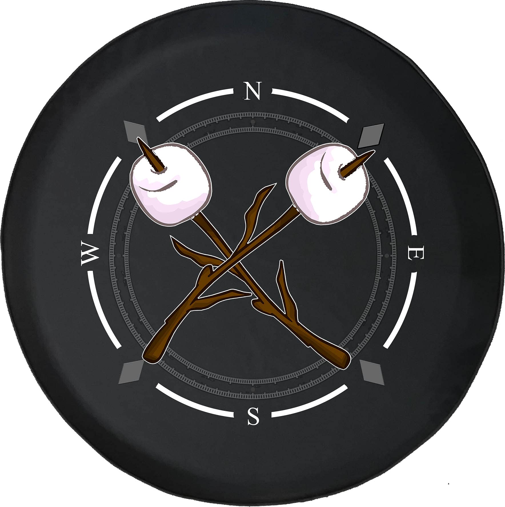 American Unlimited Spare Tire Cover with Compass Design - Waterproof SUV, RV & Trailer Accessories for Outdoor Adventures, Camping & Road Trips