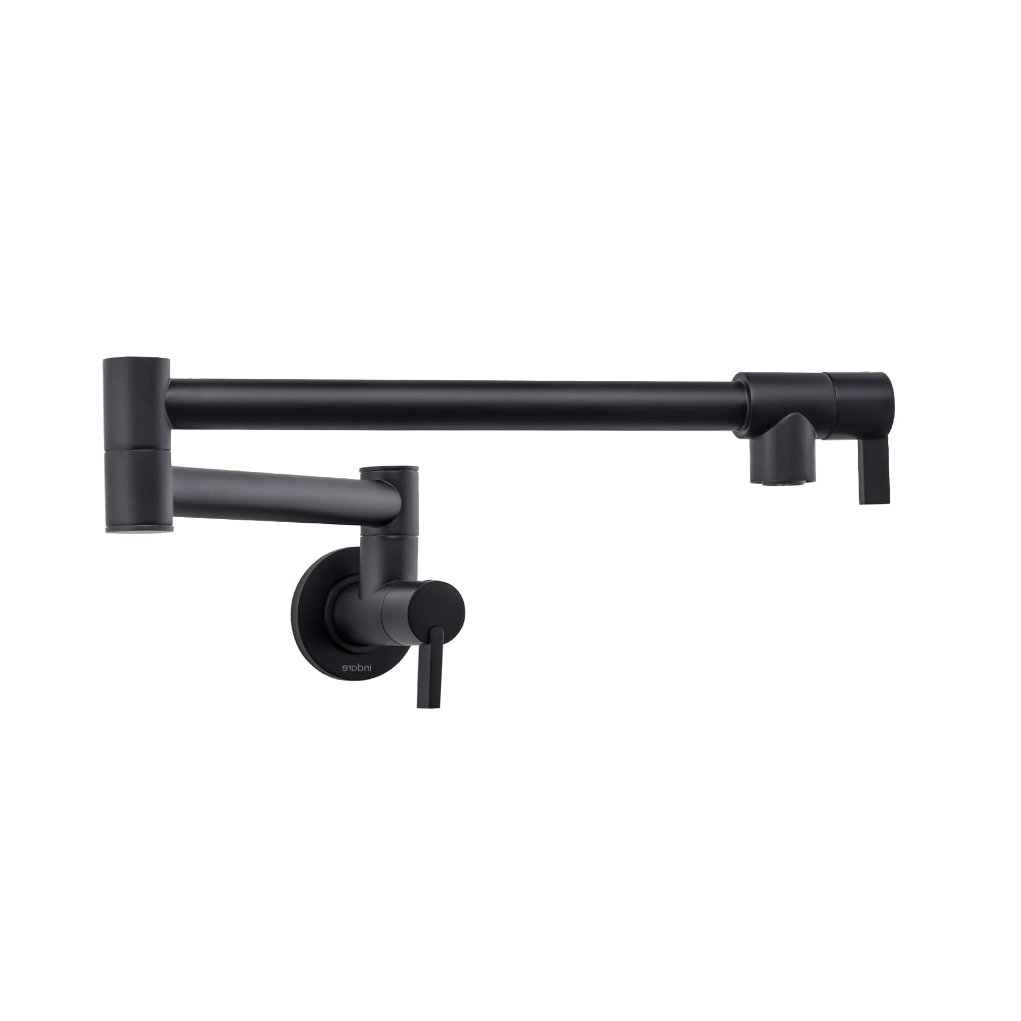 Premium Brass Wall Mount Pot Filler Faucet with Double Joint Swing Arms - Folding Kitchen Faucet for Easy Pot Filling - Ideal for Home Chefs & Busy Kitchens