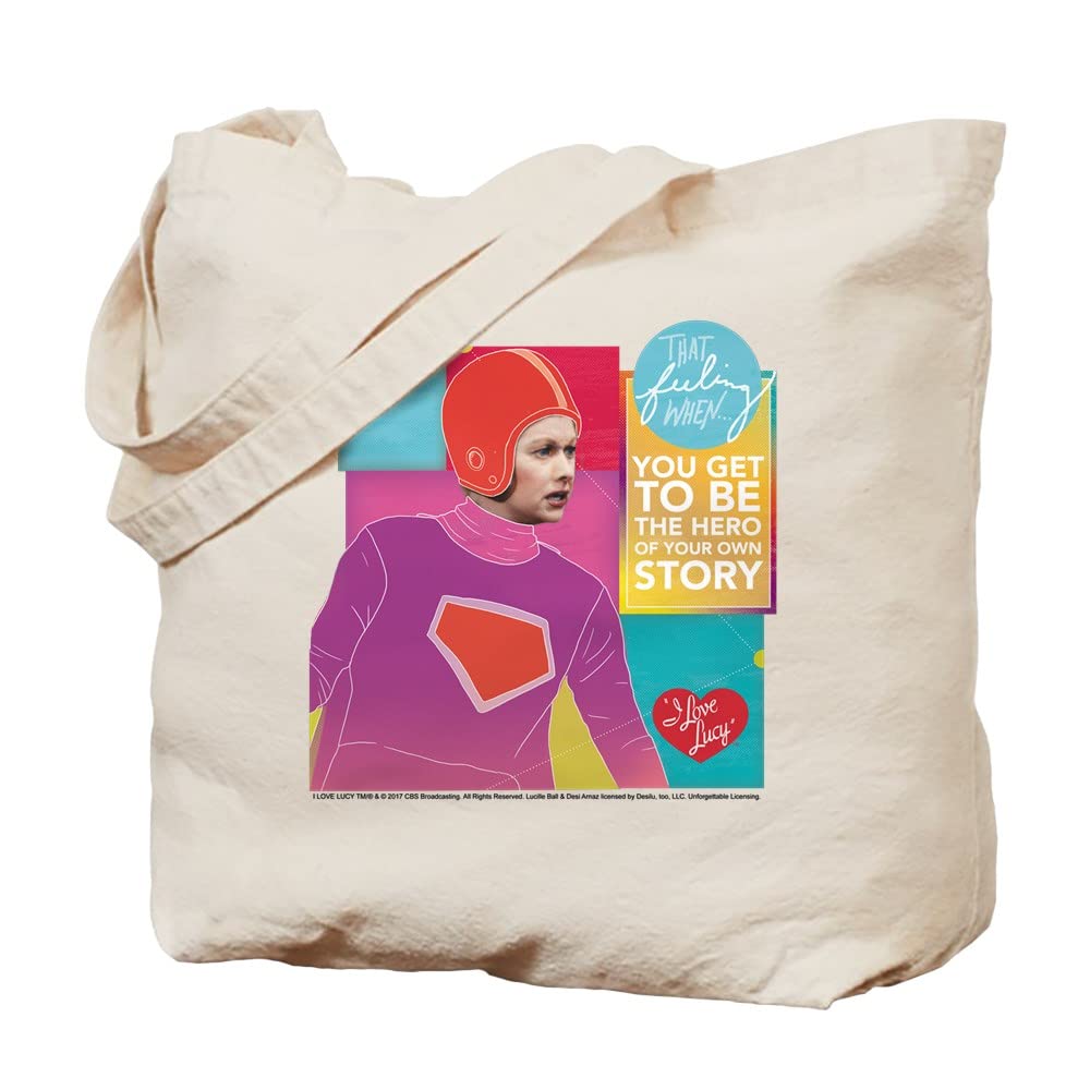 I Love Lucy Hero Tote Bag - Natural Canvas Reusable Shopping Bag for Groceries, Beach & Everyday Use | CafePress