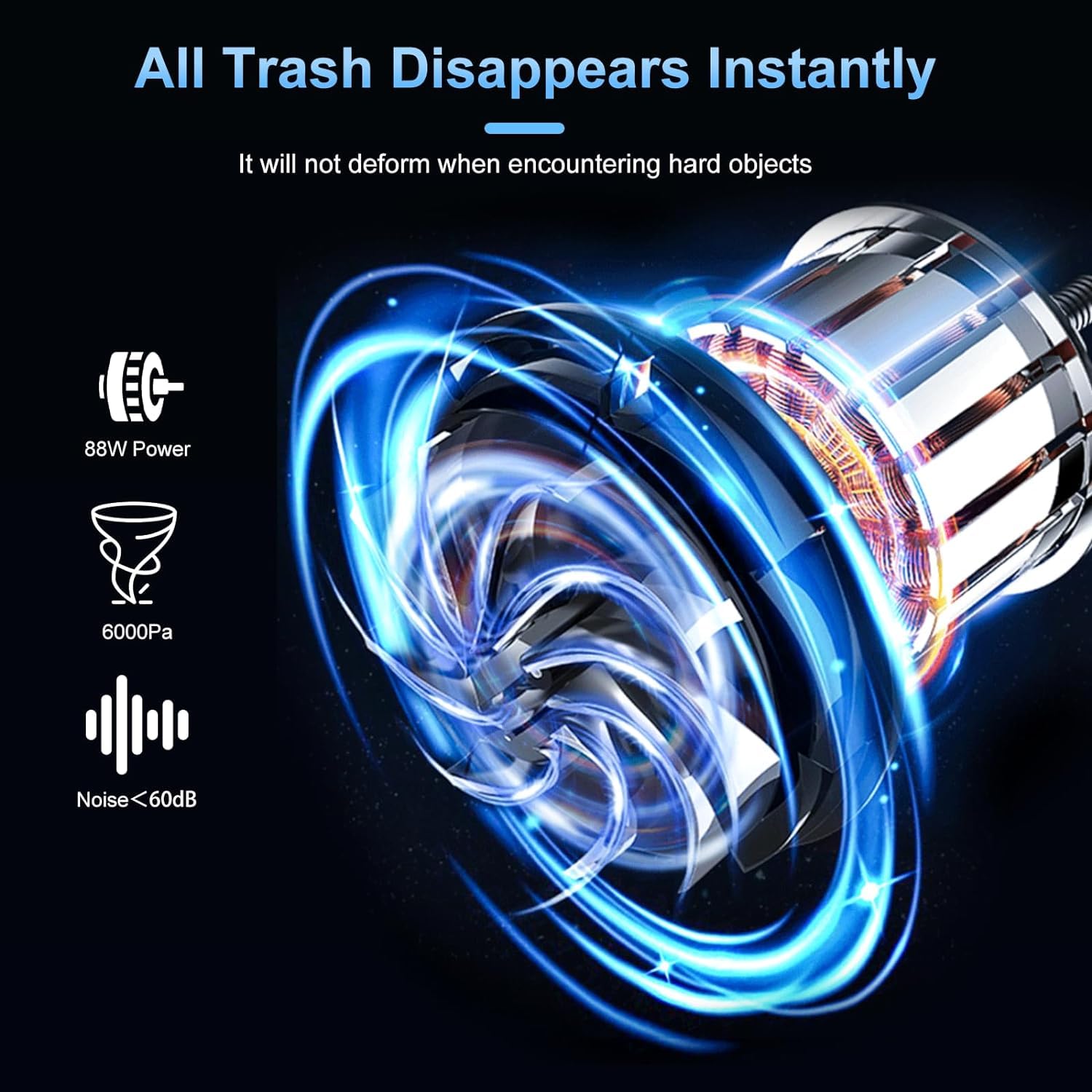 Portable Cordless Car Vacuum Cleaner - Rechargeable Handheld Vacuum for Cars & Home