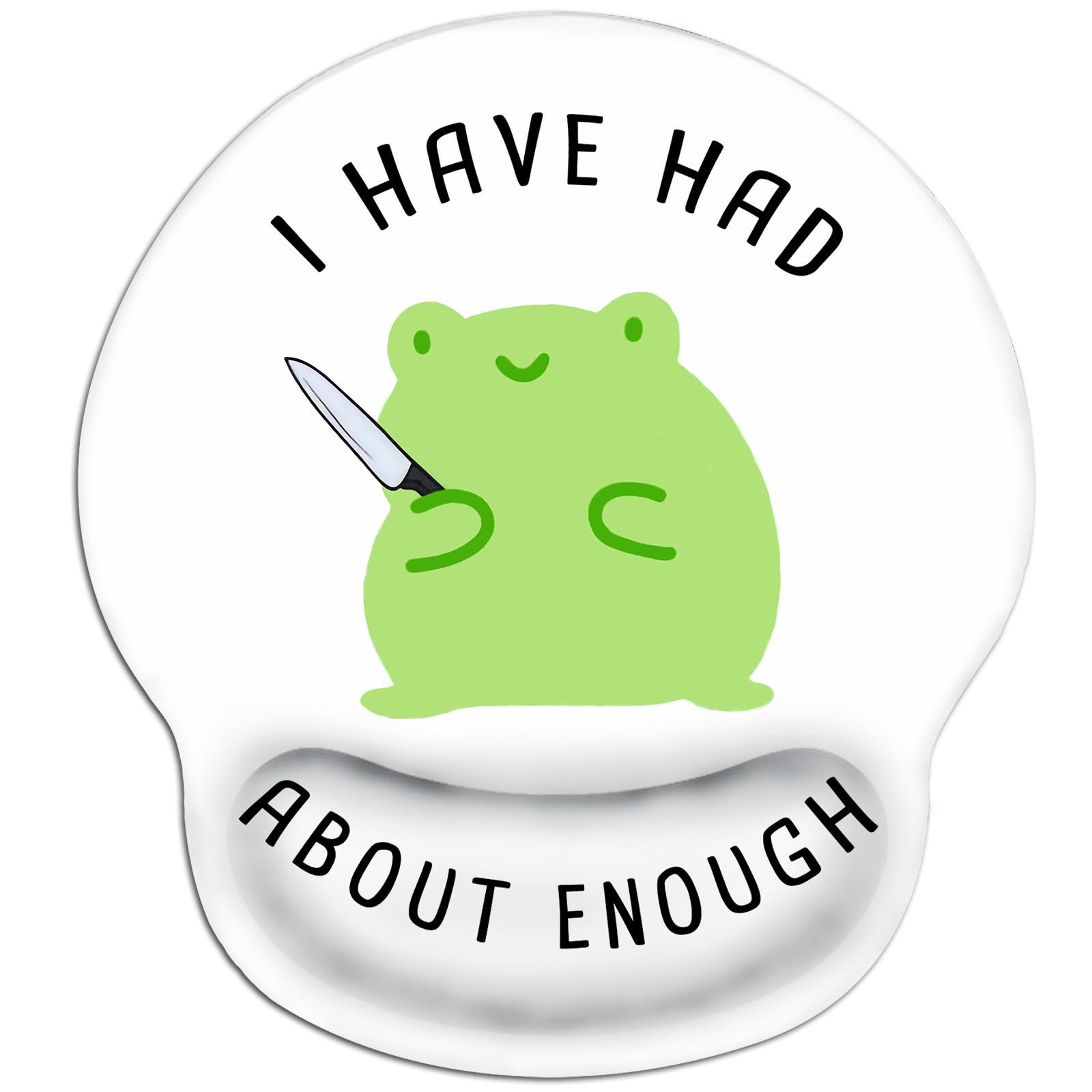 Ergonomic Mouse Pad with Wrist Support - Cute Frog Design Non-Slip Rubber Base Gaming Mousepad for Computer & Office Desk - Perfect for Work, Gaming & Anime Lovers