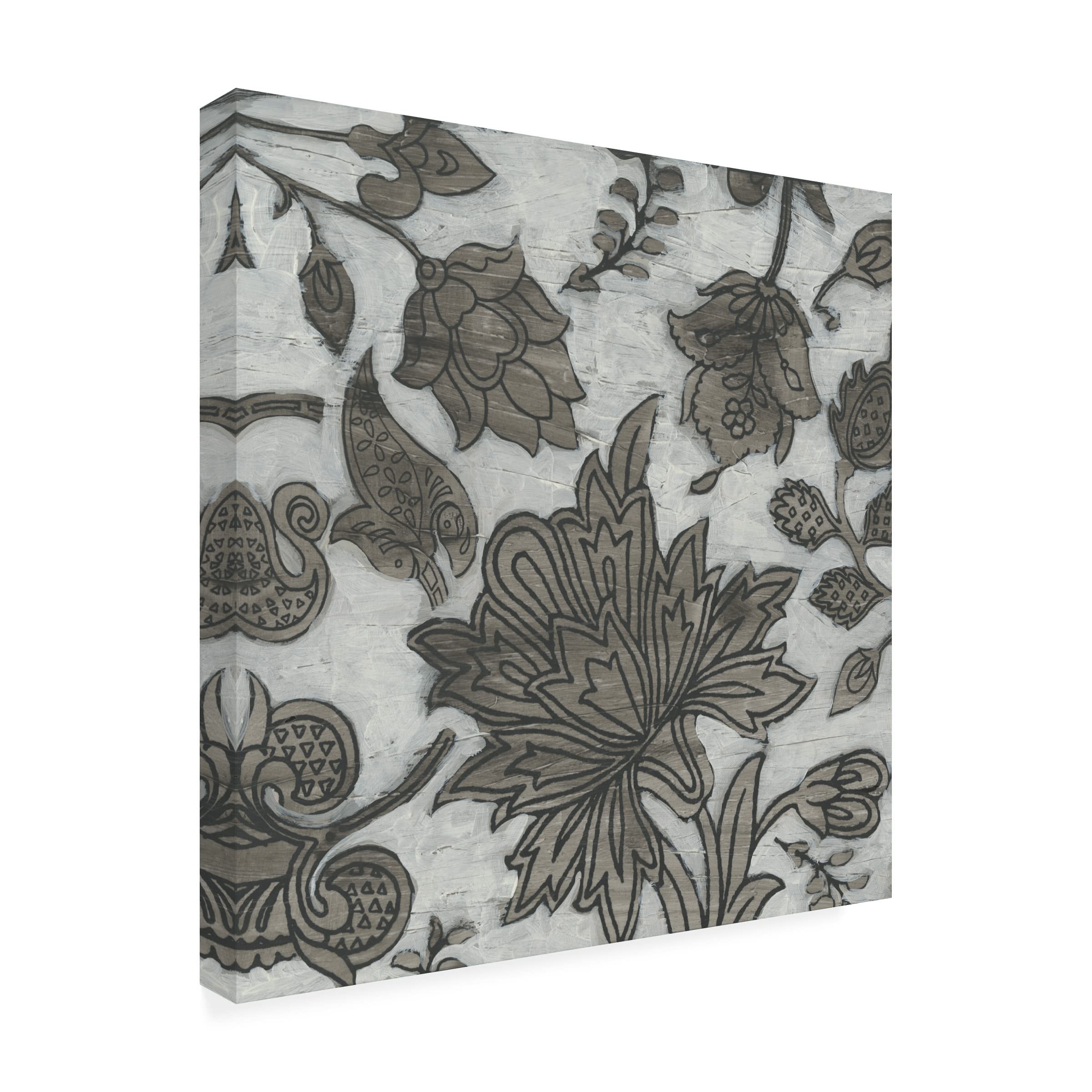 Trademark Fine Art 'Barnwood Chintz II' Canvas Wall Art Print by June Erica Vess - Perfect for Living Room, Bedroom & Office Decor