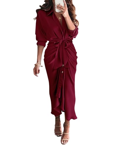Solid Dark Wine Red