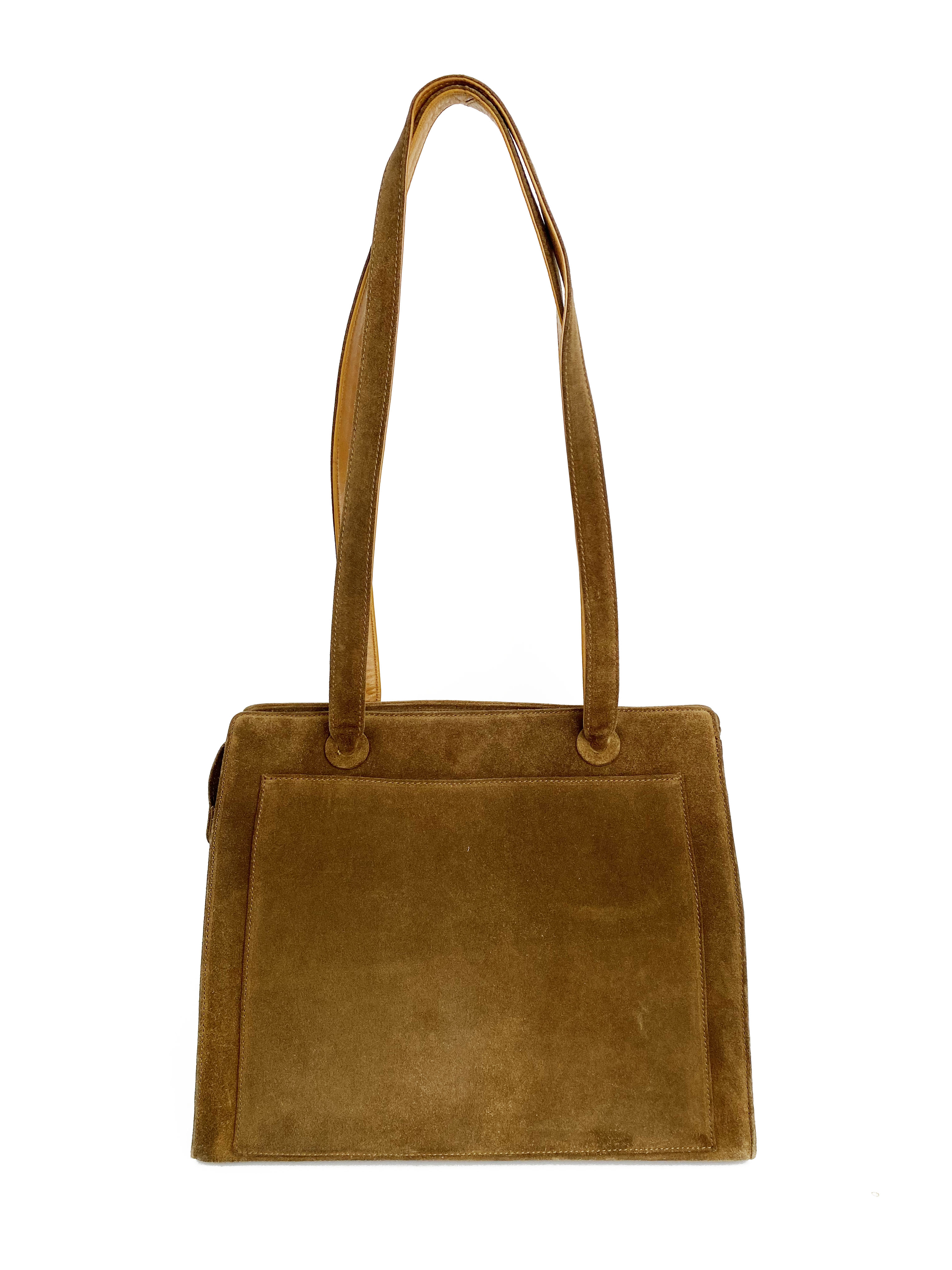 Vintage Chanel Tan Brown Suede Shoulder Bag - Classic Luxury Handbag for Women | Perfect for Date Night, Office & Special Occasions