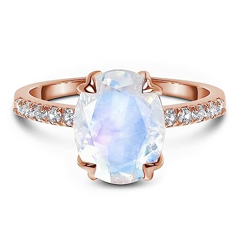 Rose Gold Moonstone Ring - Harlow