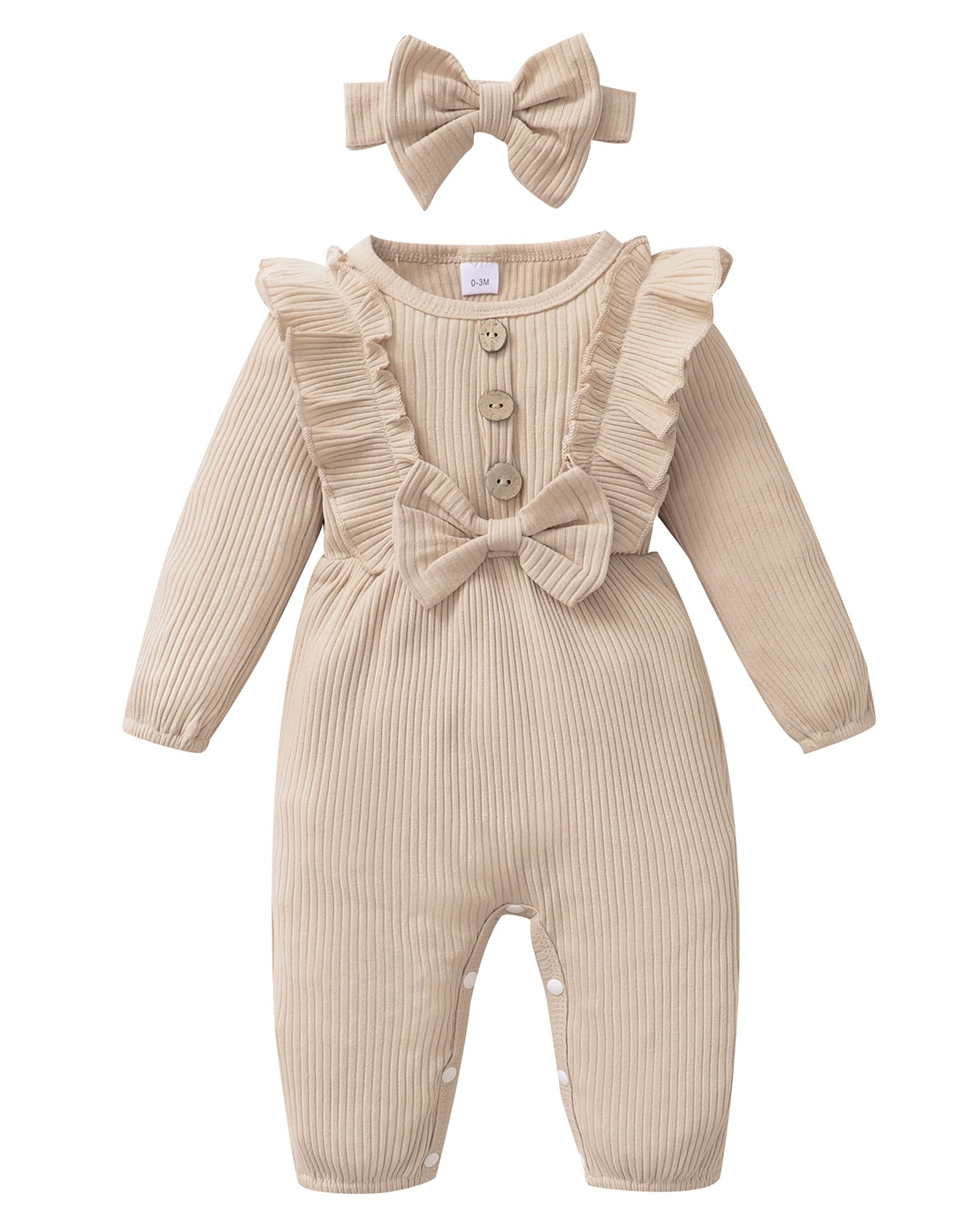 Mioglrie Newborn Baby Girl Clothes - Soft Cotton Short Sleeve Romper Jumpsuit for Summer | Perfect for Playtime, Photo Shoots & Daily Wear