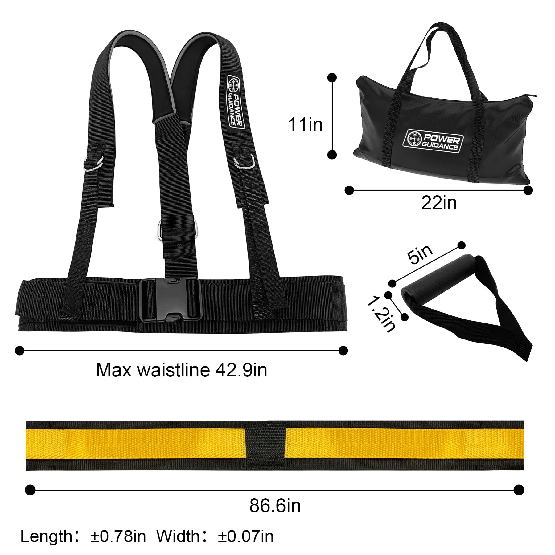 POWER GUIDANCE Speed Training Equipment - Overload Running Resistance & Release for Sprinting, Football, Basketball, Soccer, Softball | Improve Agility & Speed | Perfect for Athletes, Coaches & Team Training Sessions