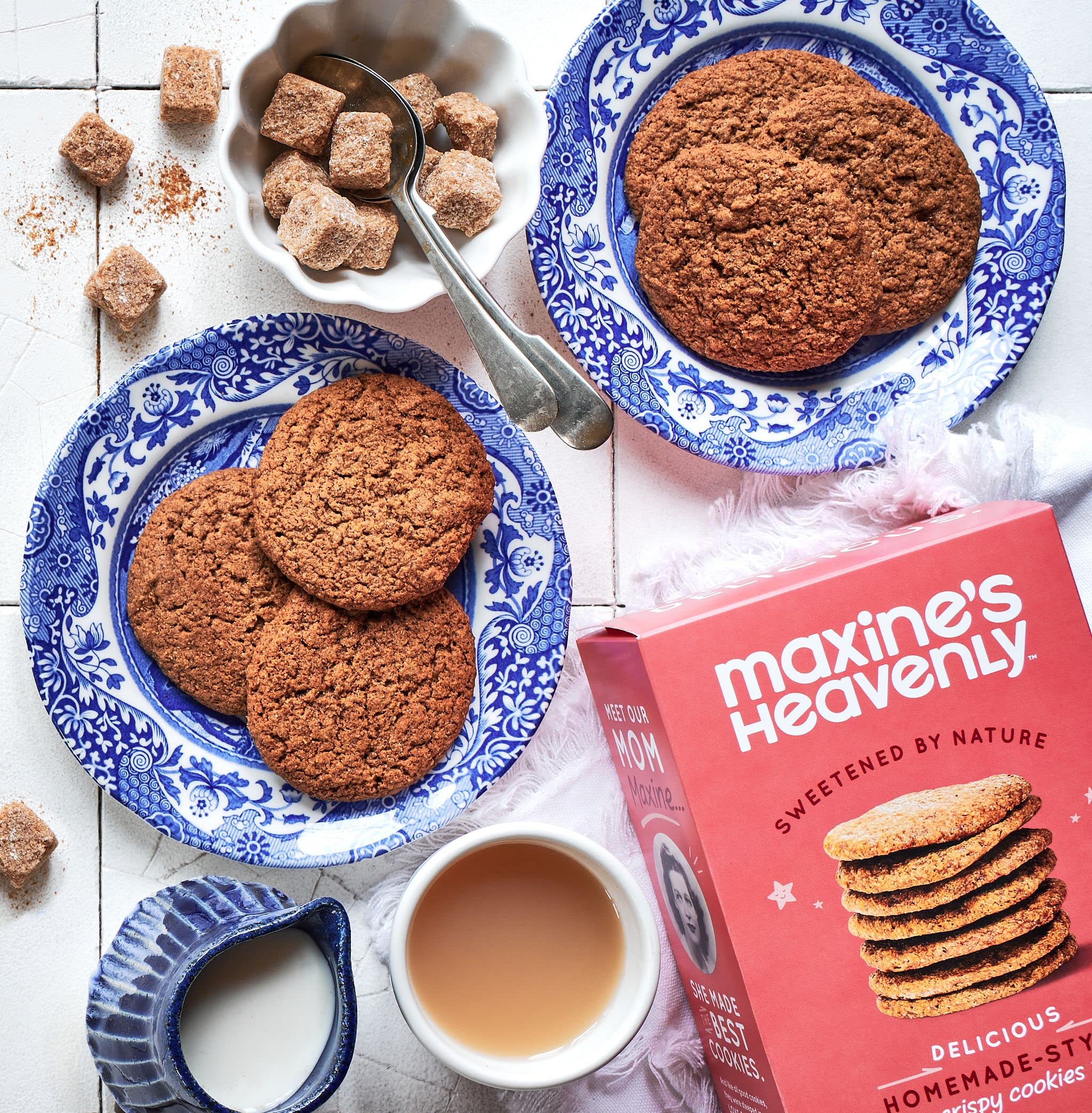 Maxine's Heavenly Crispy Chocolate Chip & Cinnamon Speculoos Cookies - Low Carb, Vegan, Gluten Free, Kosher Healthy Snacks (4 Pack, 48 Cookies) | Perfect for Keto Diet, Office Snacking & On-the-Go Treats