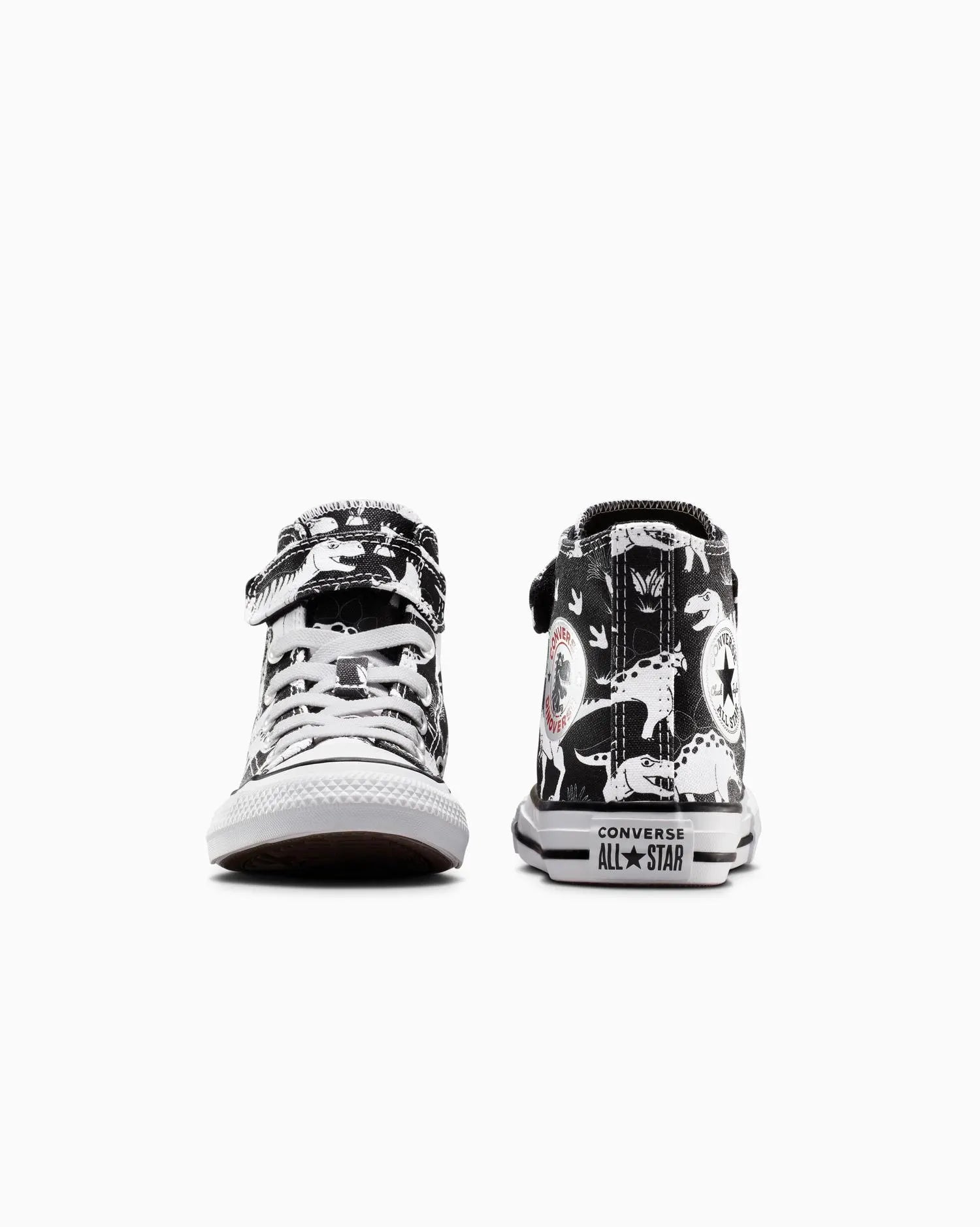 Converse Kids All Star Dino Party Black/White Sneakers - Comfortable Casual Shoes for Boys & Girls - Perfect for School, Playground & Birthday Parties