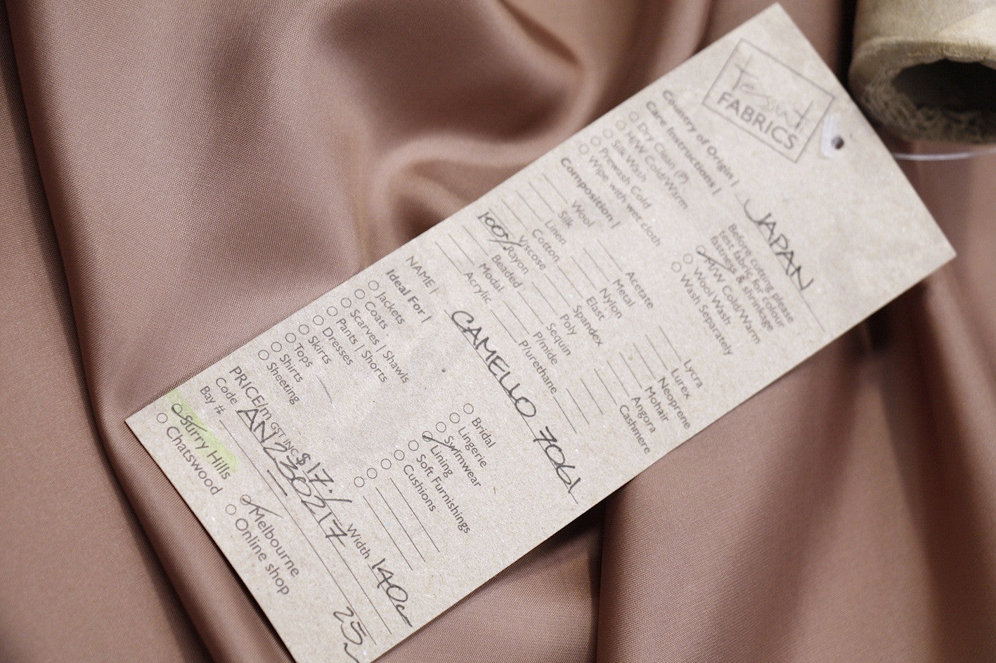Premium Camello Rayon Lining Fabric - Soft & Breathable Material for Dresses, Skirts & Blouses - Perfect for Summer Fashion & Comfort Wear