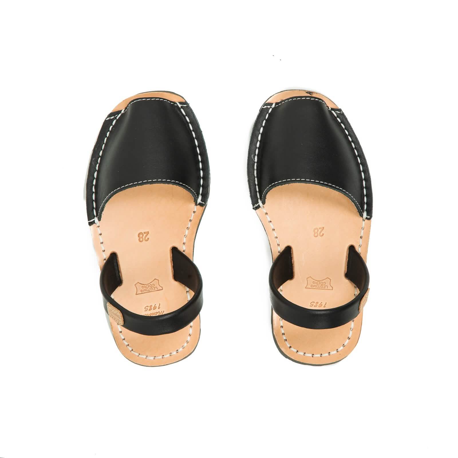 Comfortable Open Toe Leather Menorcan Sandals for Kids - Iker 1097 Piel | Perfect for Summer, Beach & Casual Outings