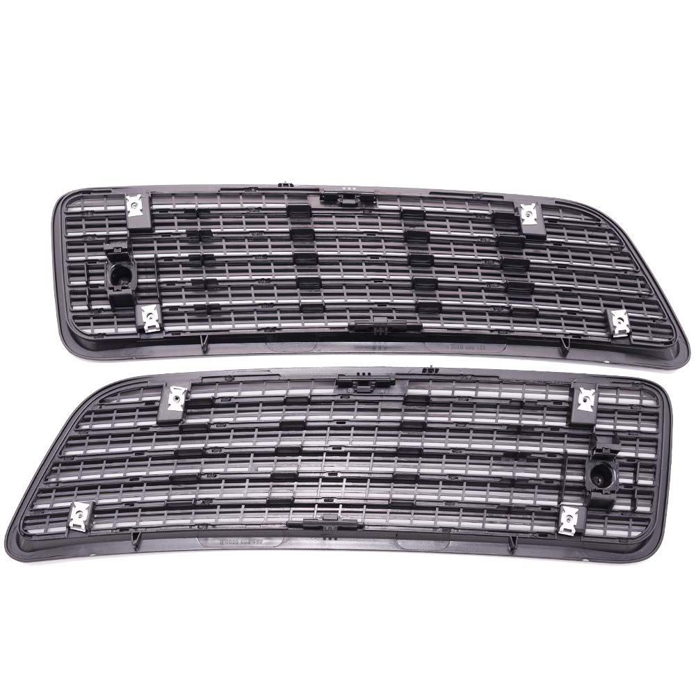 High Gloss Hood Upper Grill Vent Trim Pair - Compatible with Mercedes Benz S550 W221 (2007-2013) Models | Perfect Fit for 2218800205 & 2218800305 | Enhances Front Grille Appearance & Aerodynamics