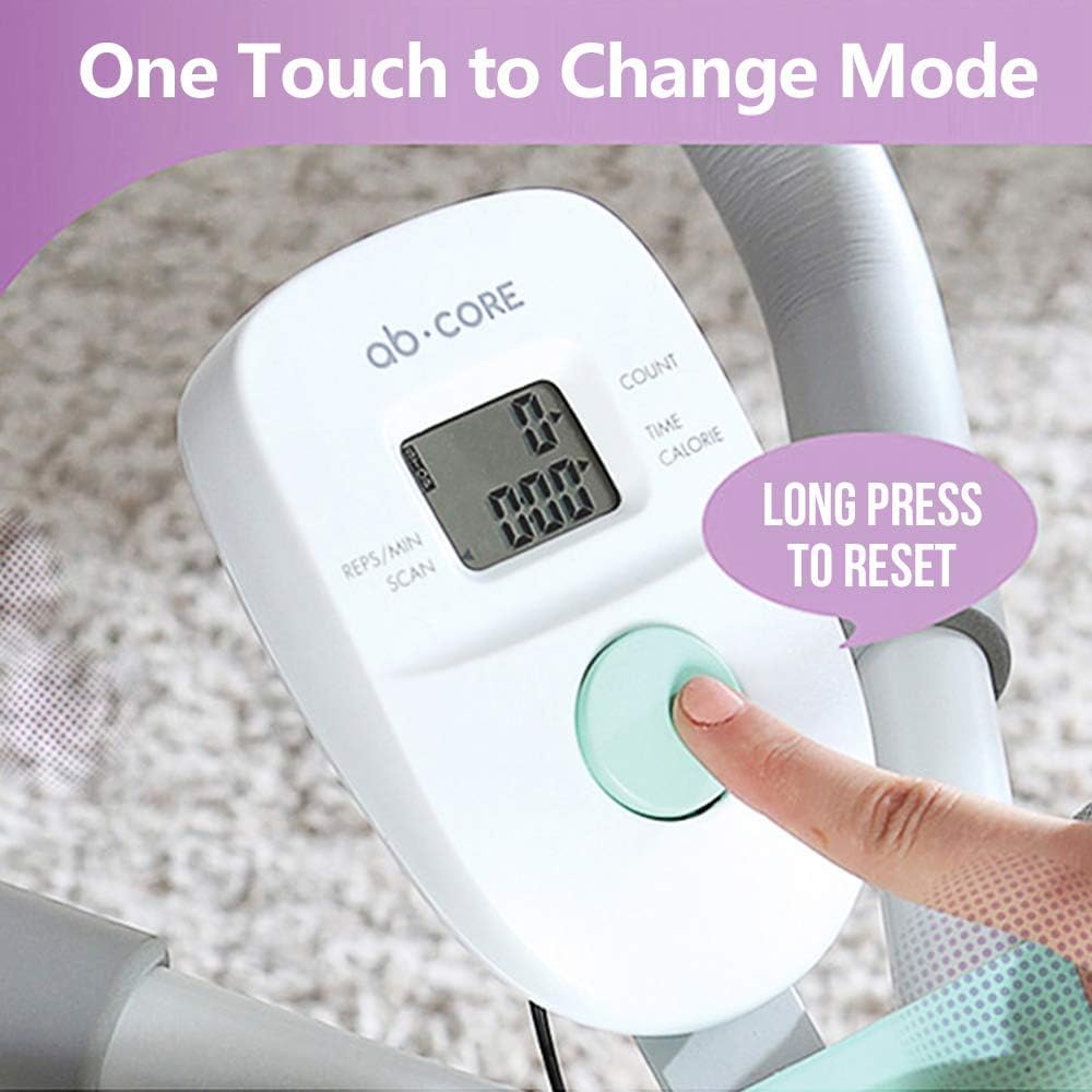 Leikefitness Adjustable Ab Trainer Machine - Full Body Workout Equipment for Core, Waist, Legs & Buttocks with LCD Monitor (AB9300) - Perfect for Home Gym & Fitness Training