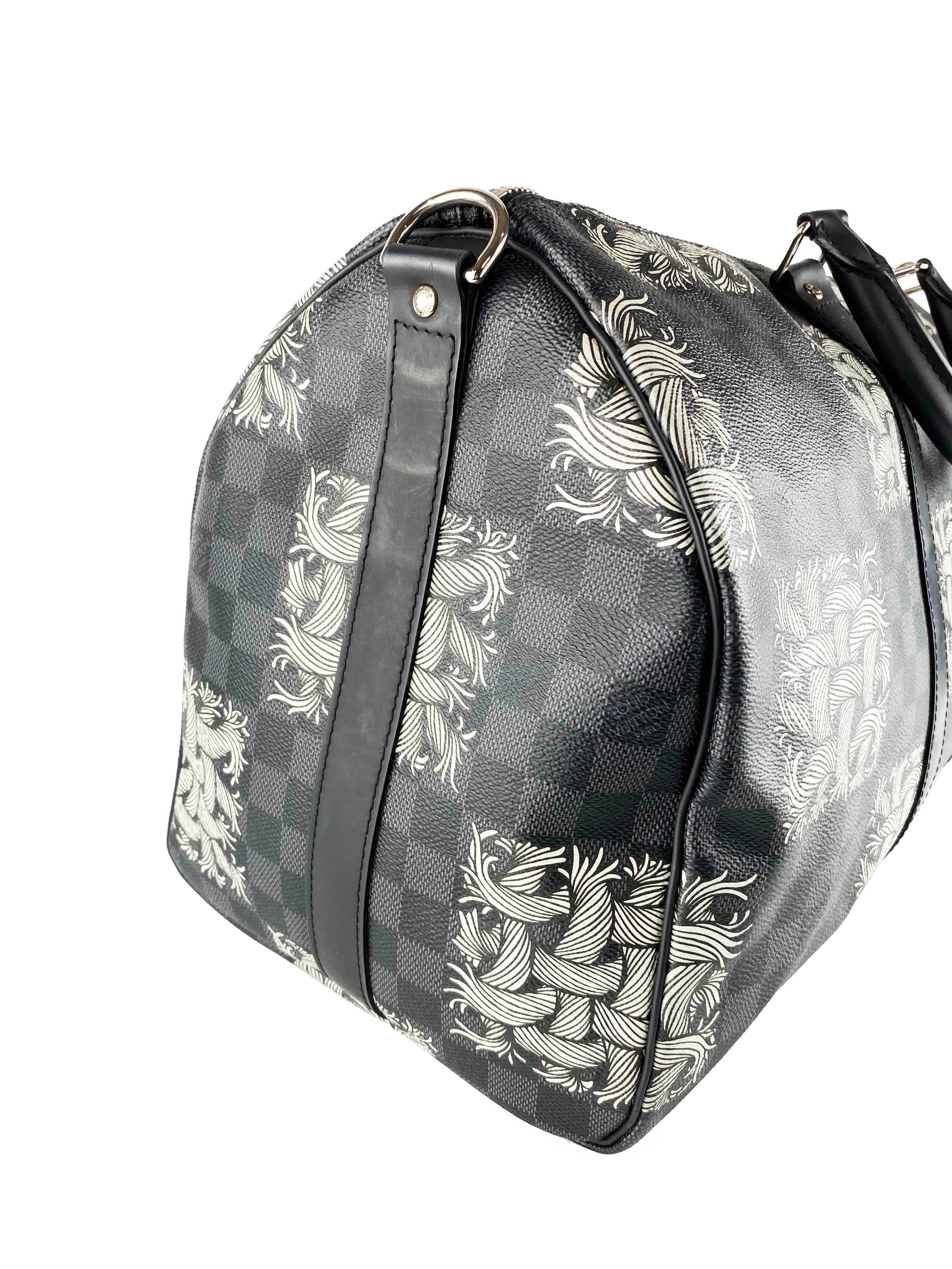 Louis Vuitton x Christopher Nemeth Keepall 45 Travel Duffle Bag - Stylish Designer Carry-On for Weekend Getaways & Business Trips