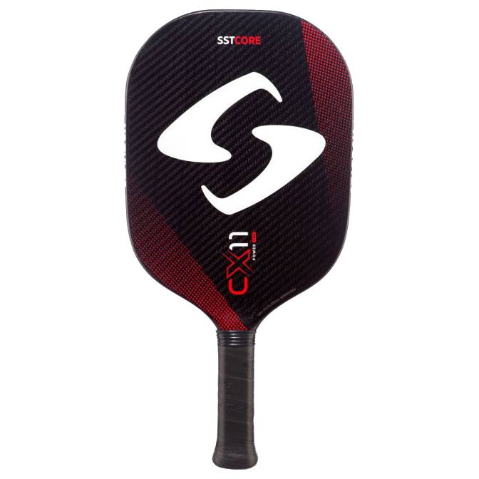 Gearbox CX11Q Quad Power Pickleball Paddle - Lightweight 7.8 oz Carbon Fiber Racket for Advanced Players (Red) - Perfect for Competitive Tournaments & Recreational Play