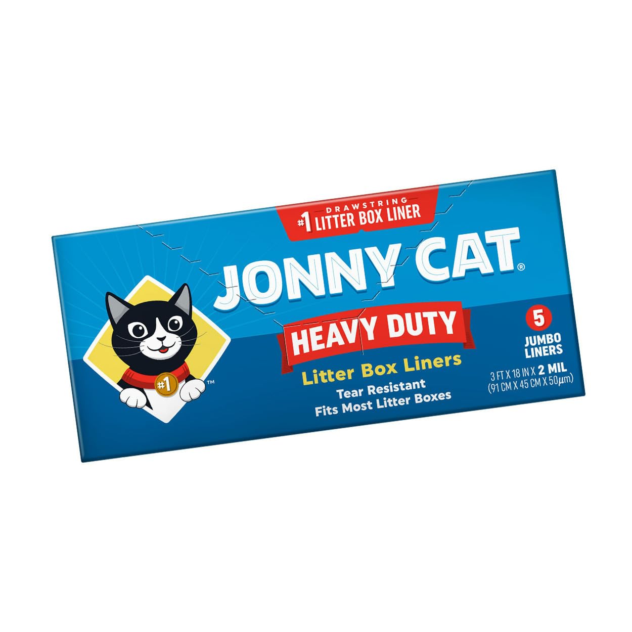 JONNY CAT Litter Box Liners - Extra Thick & Tear-Resistant Disposable Cat Litter Bags for Easy Cleanup (4-Pack) | Durable & Convenient for Odor Control & Mess-Free Litter Box Maintenance