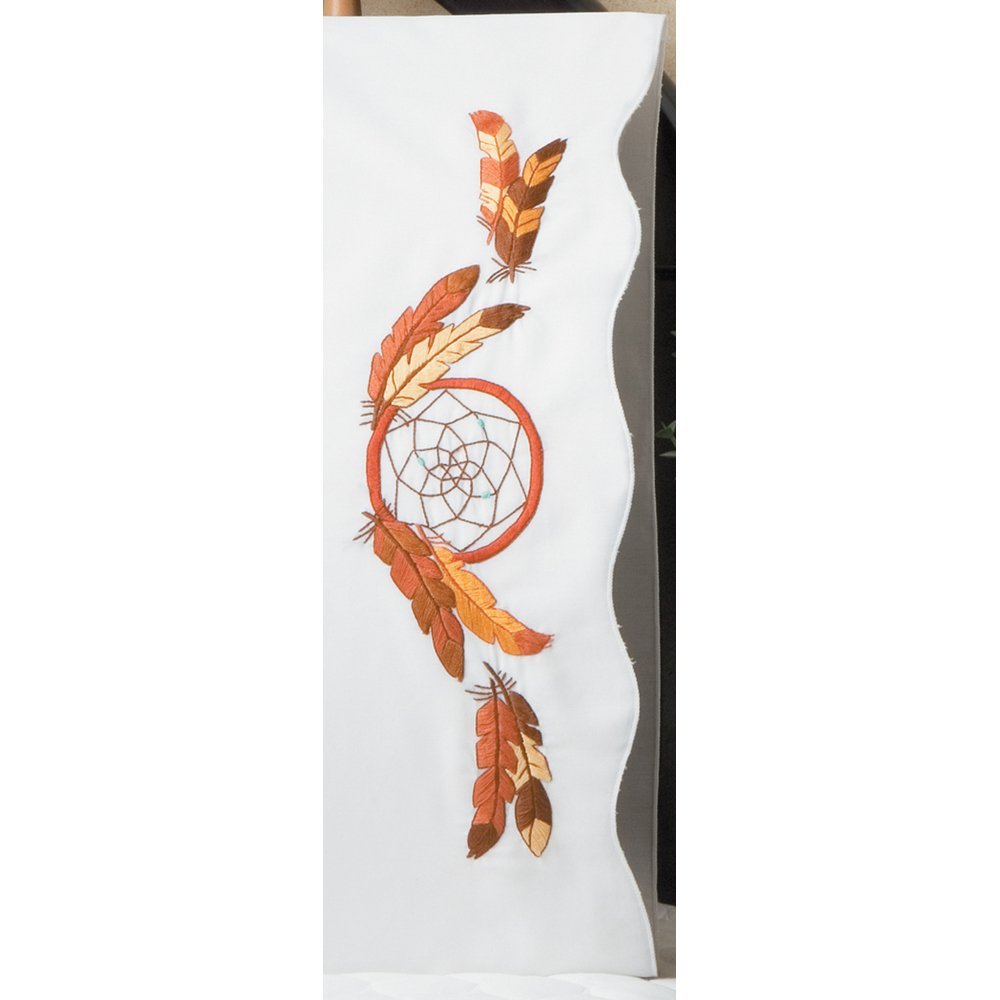 Premium Tobin Dreamcatcher Embroidered Pillowcases Set of 2 - Boho Chic Bedding for Home Decor, Gifts & Meditation Spaces
