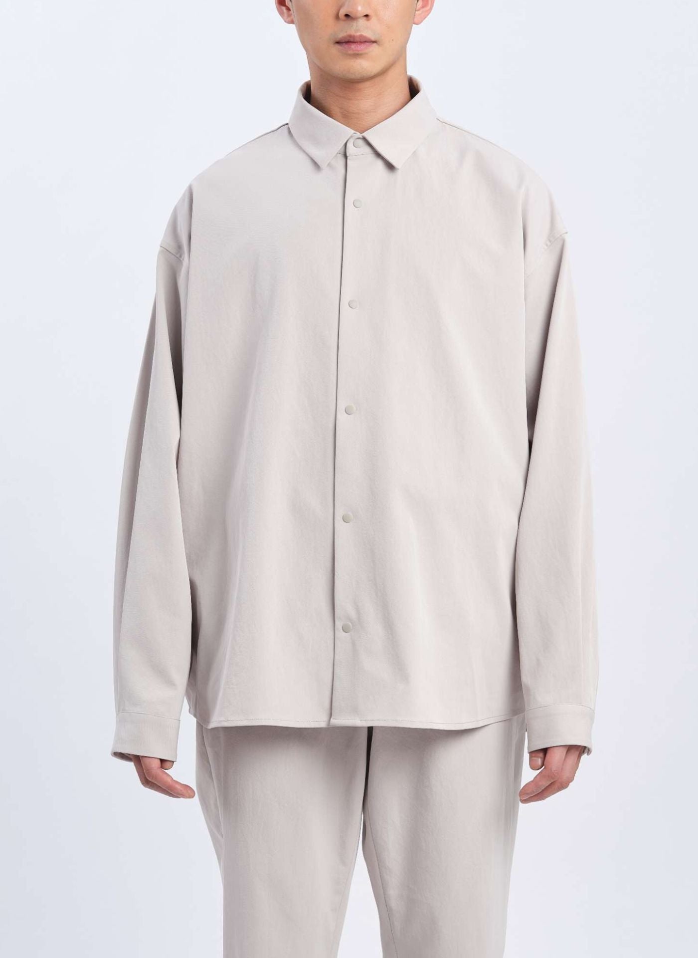 Men's Cotton Touch Solotex Snap Button Shirt Jacket - Lightweight Casual Overshirt for Spring & Fall Layering | Perfect for Outdoor Activities, Workwear, and Everyday Fashion